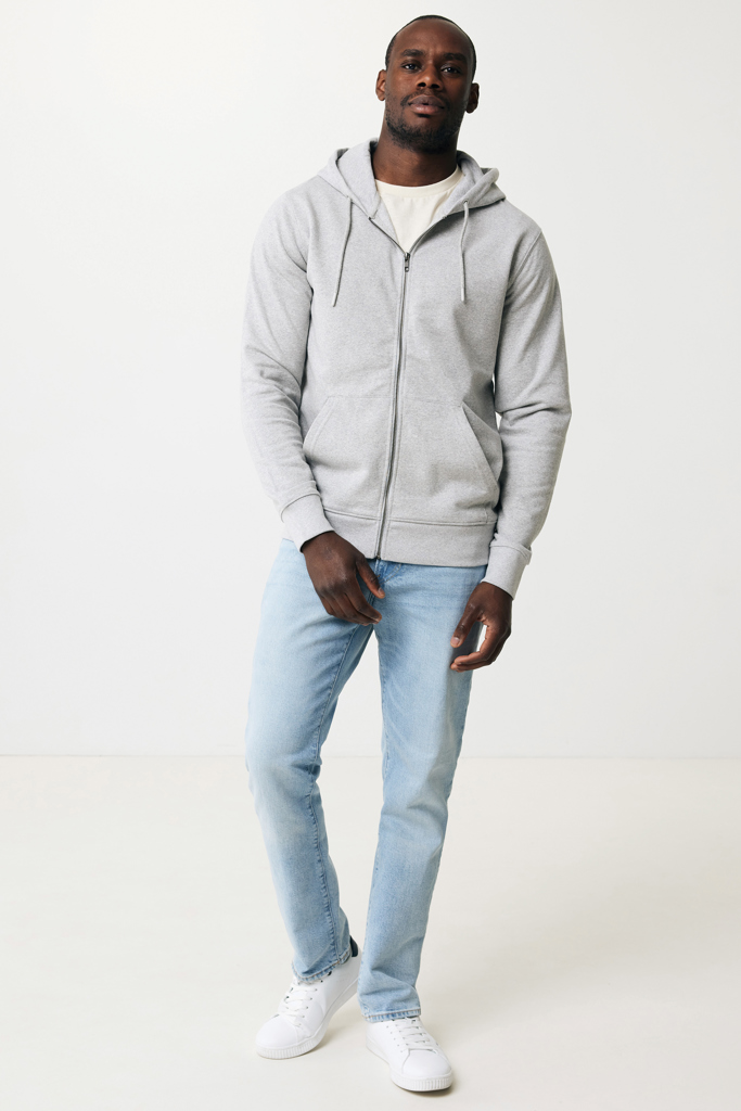IQONIQ Abisko recycled cotton zip through hoodie