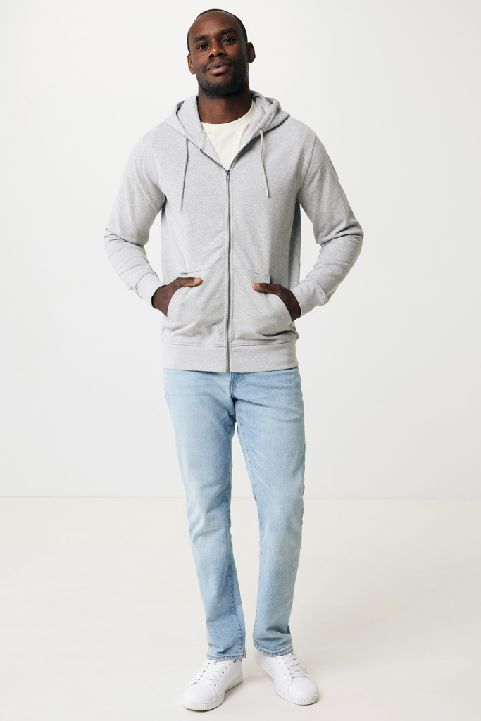 IQONIQ Abisko recycled cotton zip through hoodie