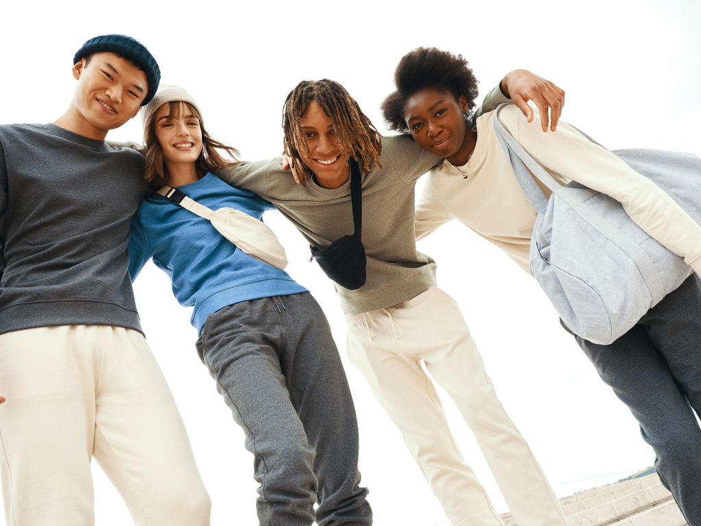 IQONIQ Denali recycled cotton crew neck undyed