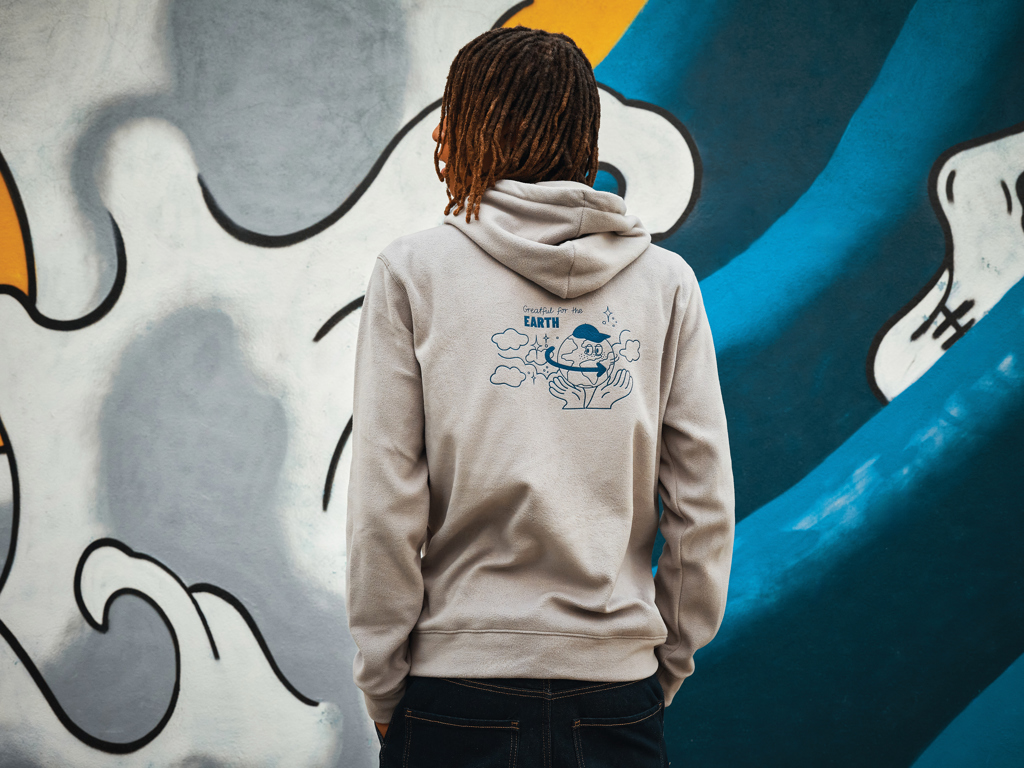 Sudadera Trivor con capucha poliéster reciclado IQONIQ