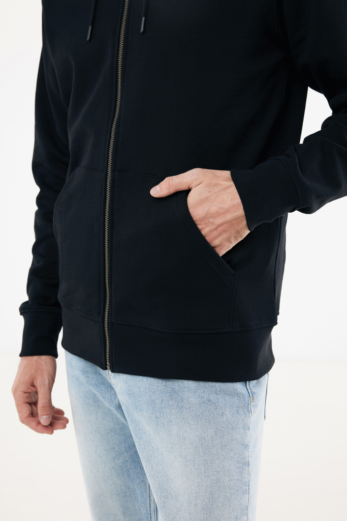 IQONIQ Abisko recycled cotton zip through hoodie