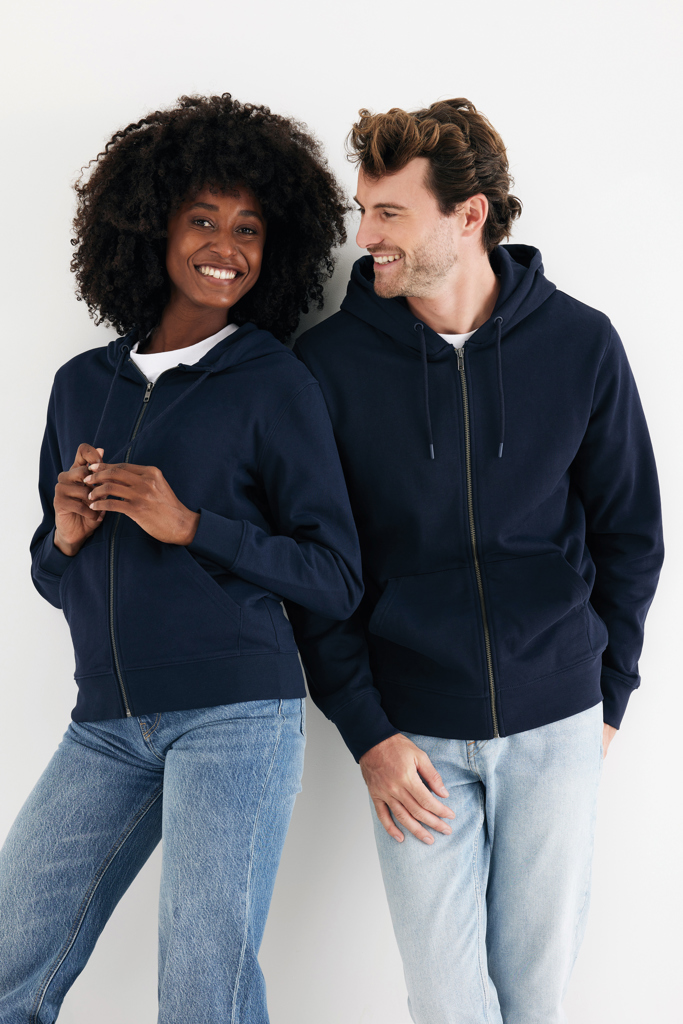 IQONIQ Abisko recycled cotton zip through hoodie