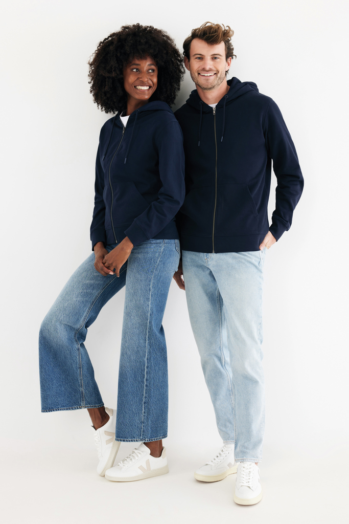IQONIQ Abisko recycled cotton zip through hoodie
