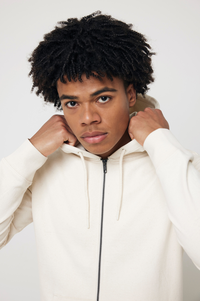 IQONIQ Abisko recycled cotton zip through hoodie