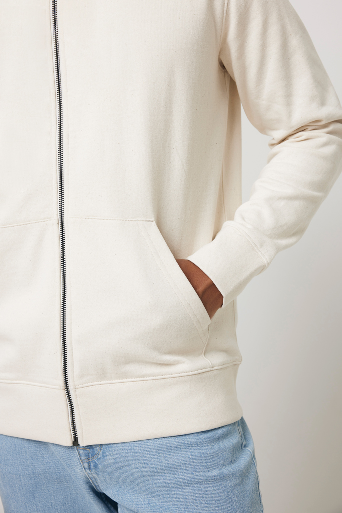 IQONIQ Abisko recycled cotton zip through hoodie