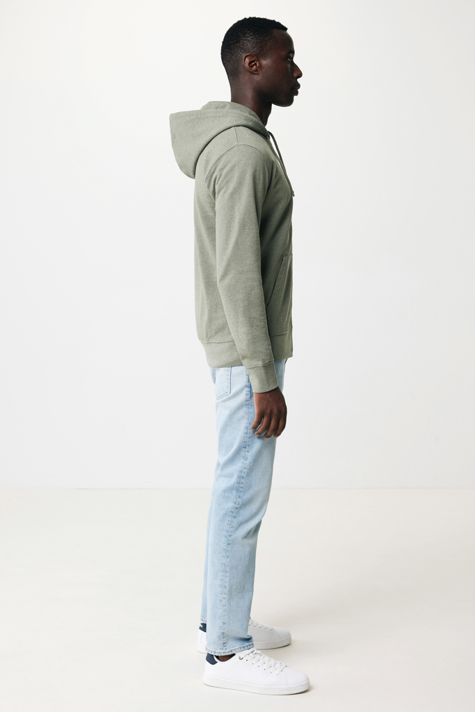 IQONIQ Abisko recycled cotton zip through hoodie