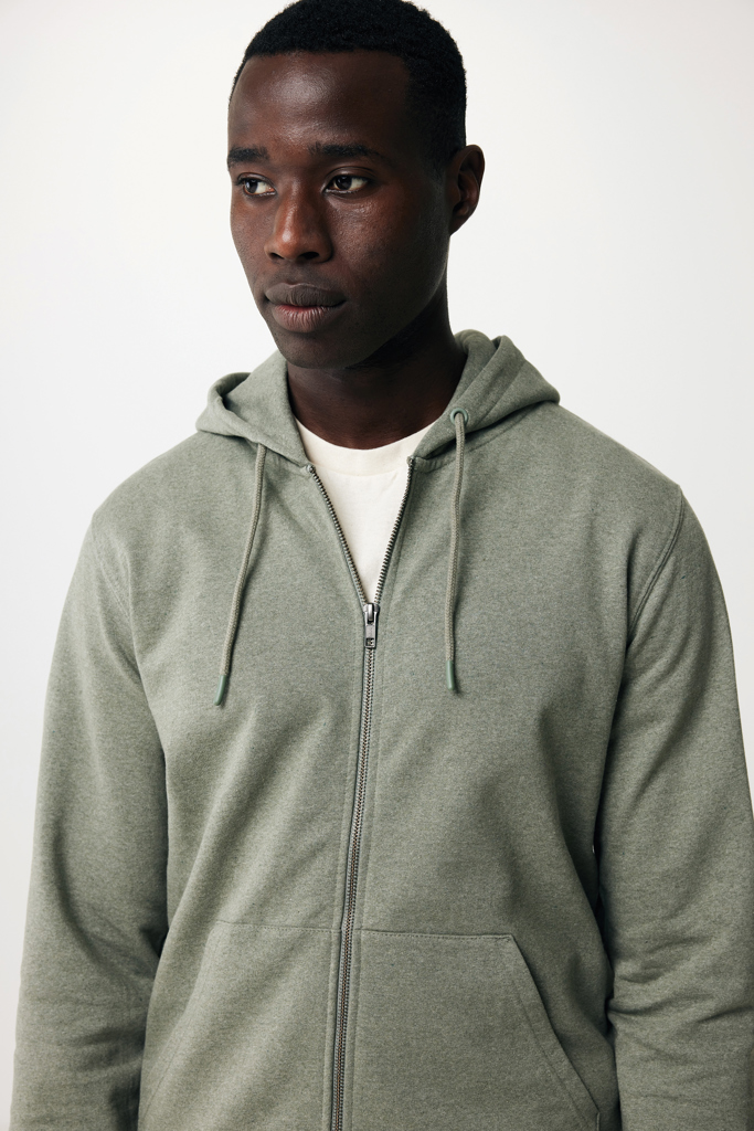 IQONIQ Abisko recycled cotton zip through hoodie