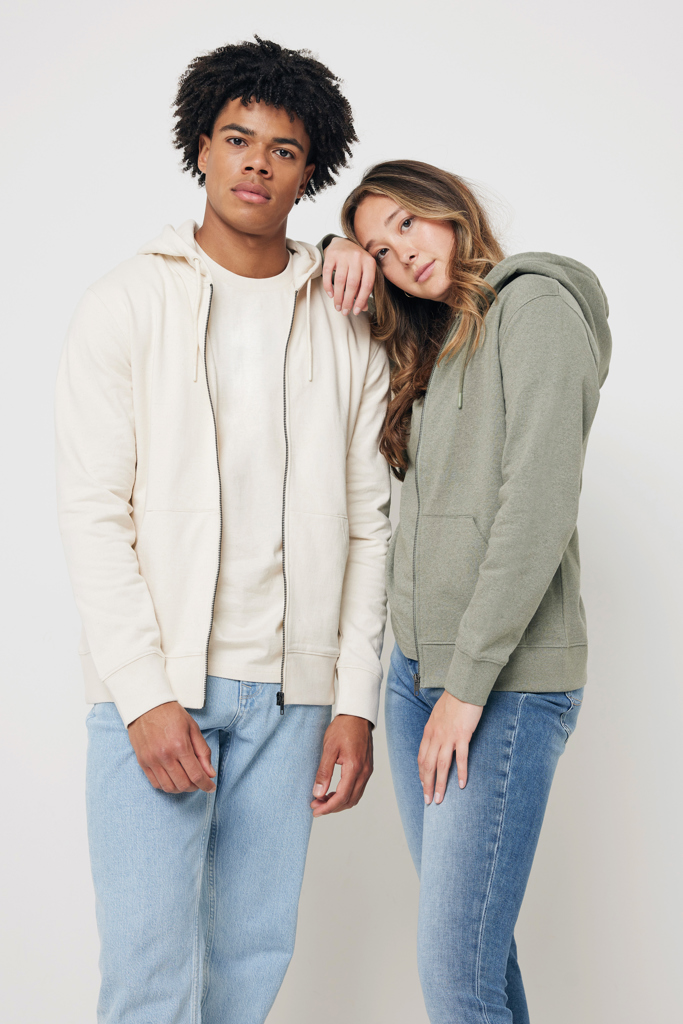 IQONIQ Abisko recycled cotton zip through hoodie