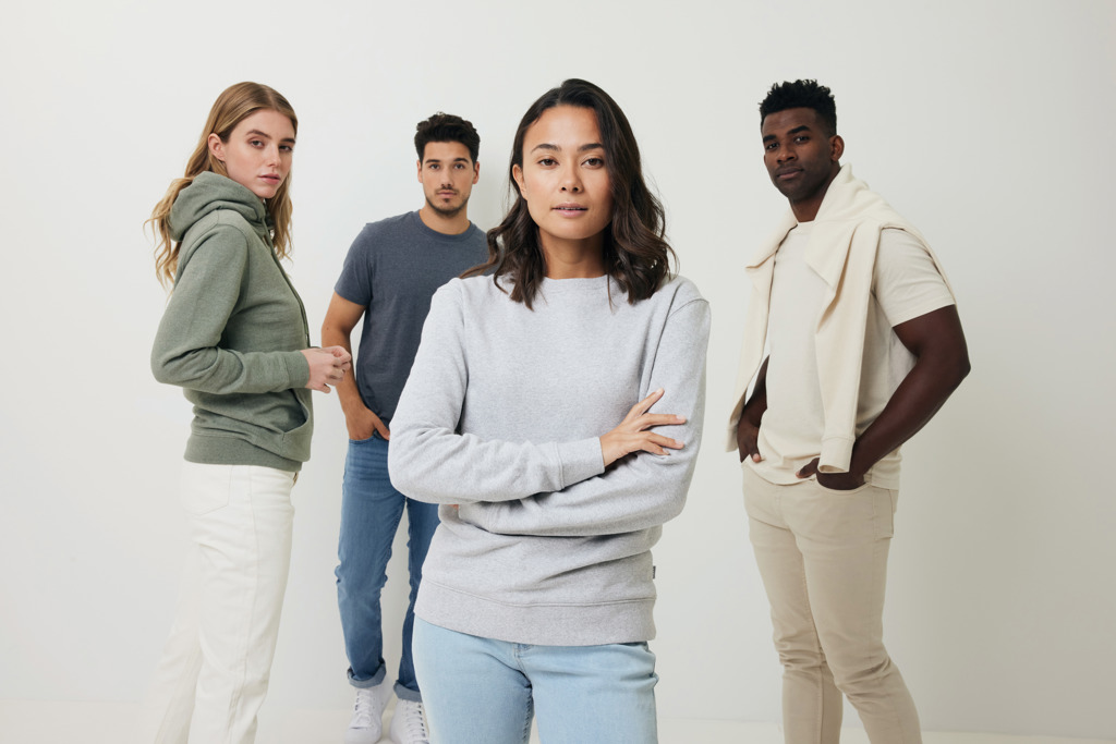 IQONIQ Denali recycled cotton crew neck undyed