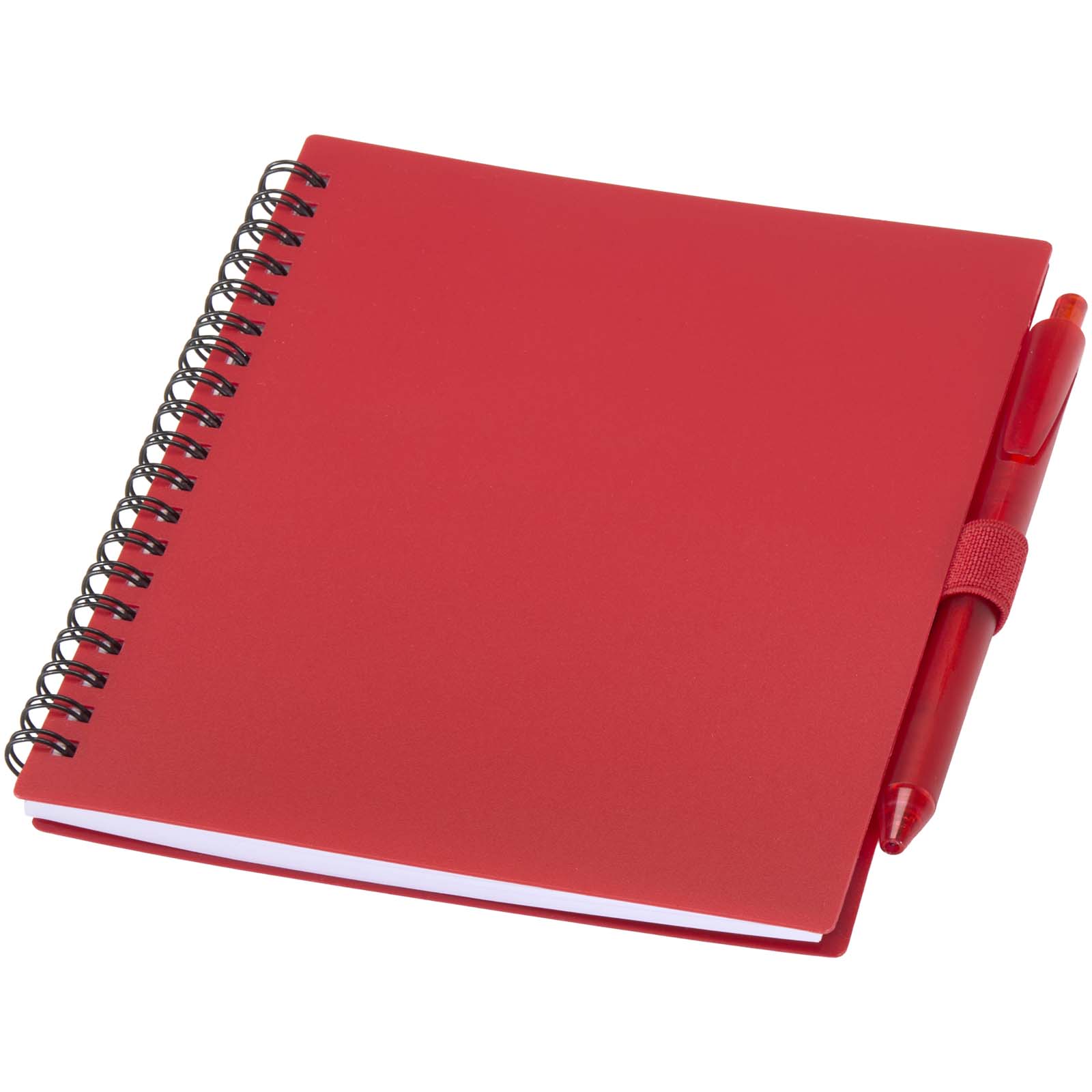 Juego de libreta de tapa blanda y bolígrafo de plástico reciclado (tinta azul) Niove