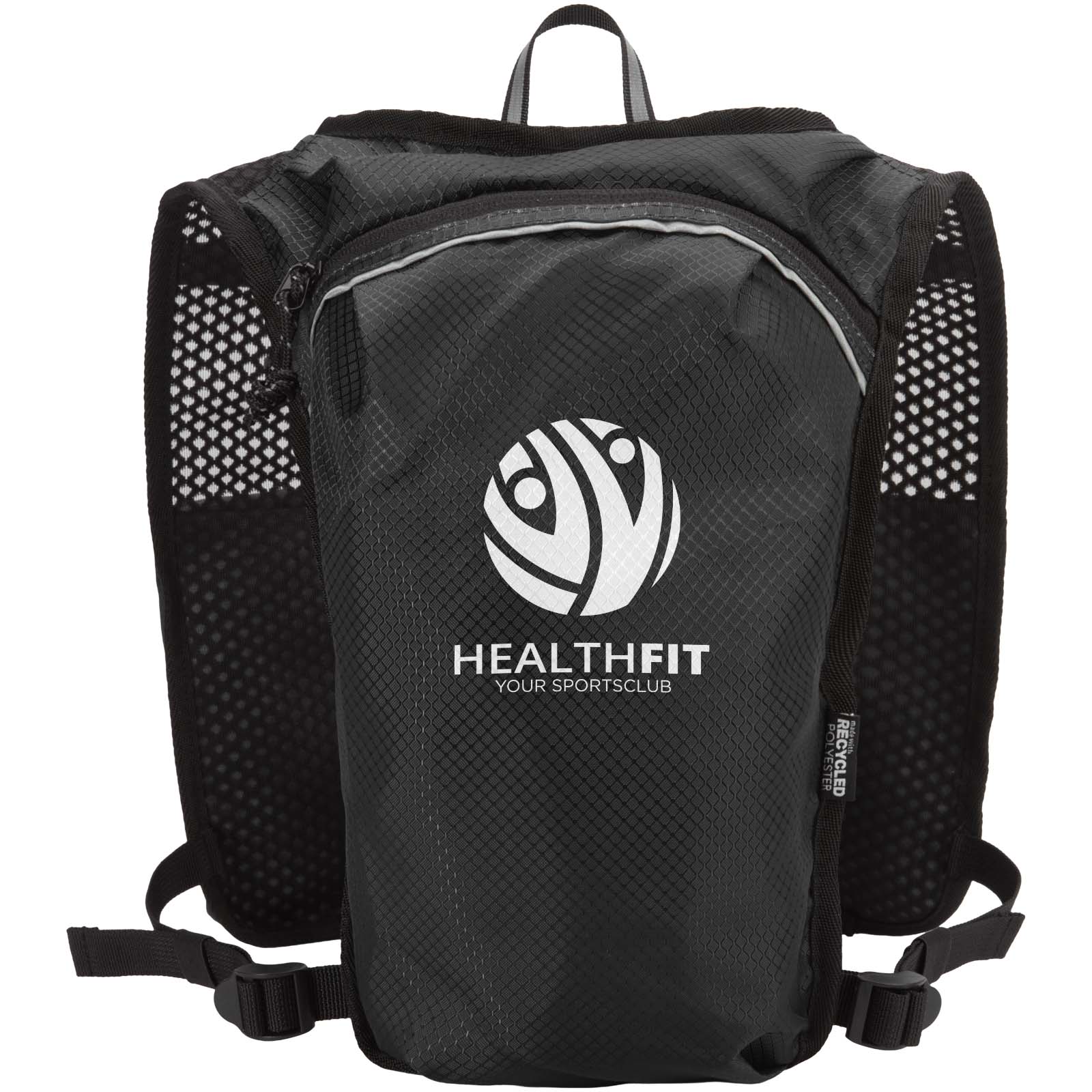 Chaleco de running de material reciclado con certificado GRS y mochila de hidratación de 5 L Nomad