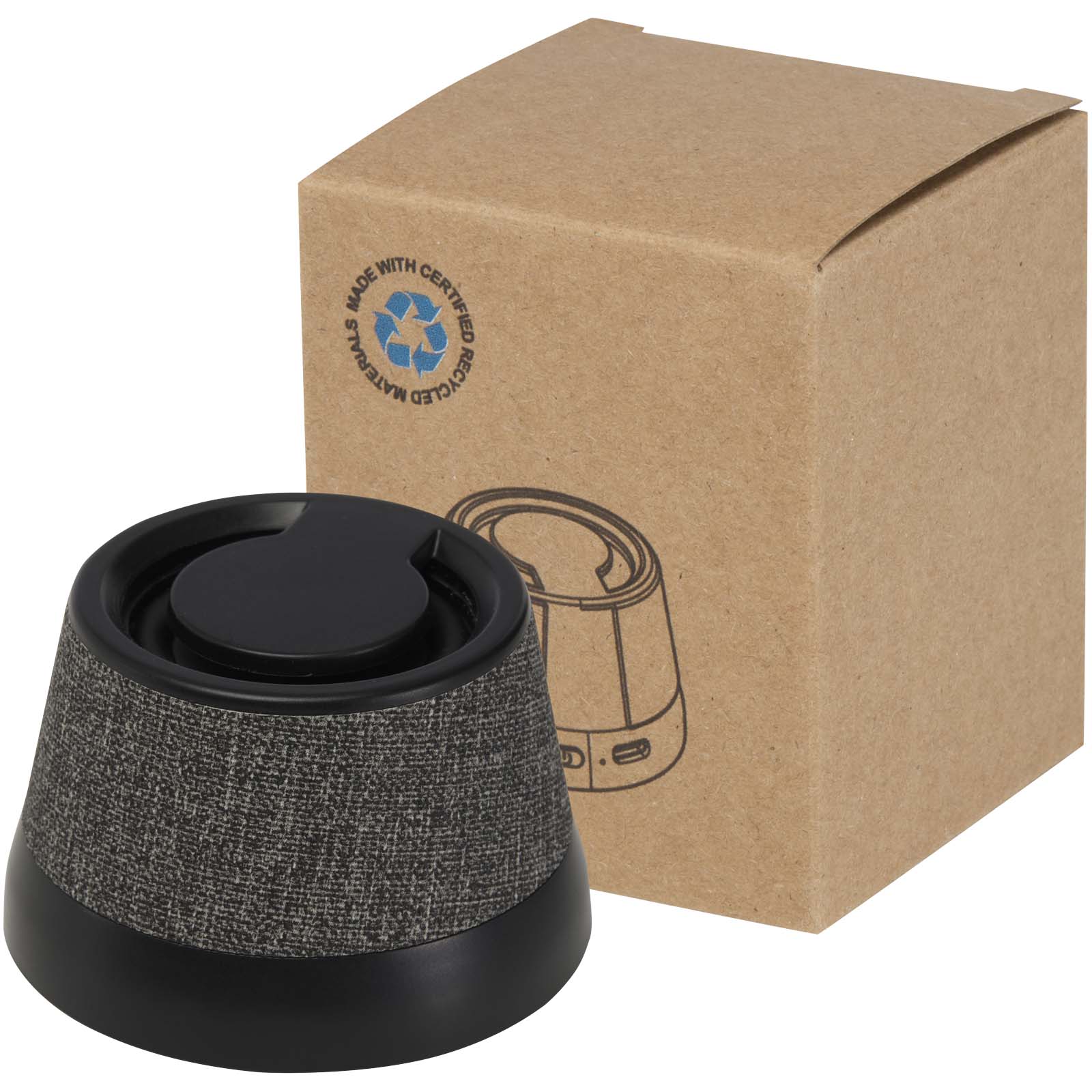 Altavoz inalámbrico magnético de plástico reciclado de 3 W Horna