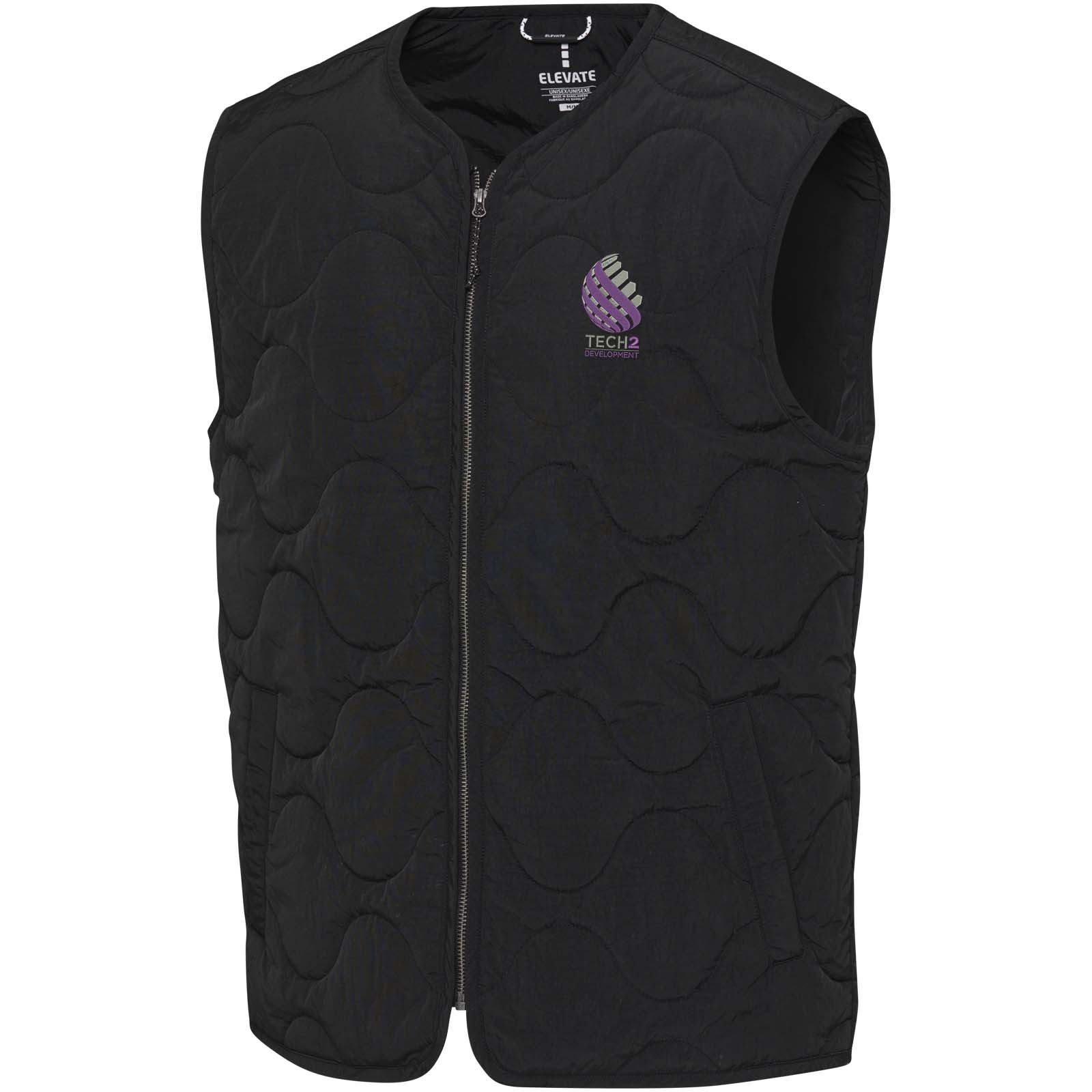 Chaleco acolchado unisex de material reciclado con certificado GRS Quartz