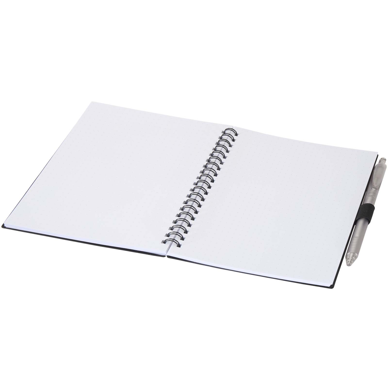 Juego de libreta de tapa blanda y bolígrafo de plástico reciclado (tinta azul) Niove