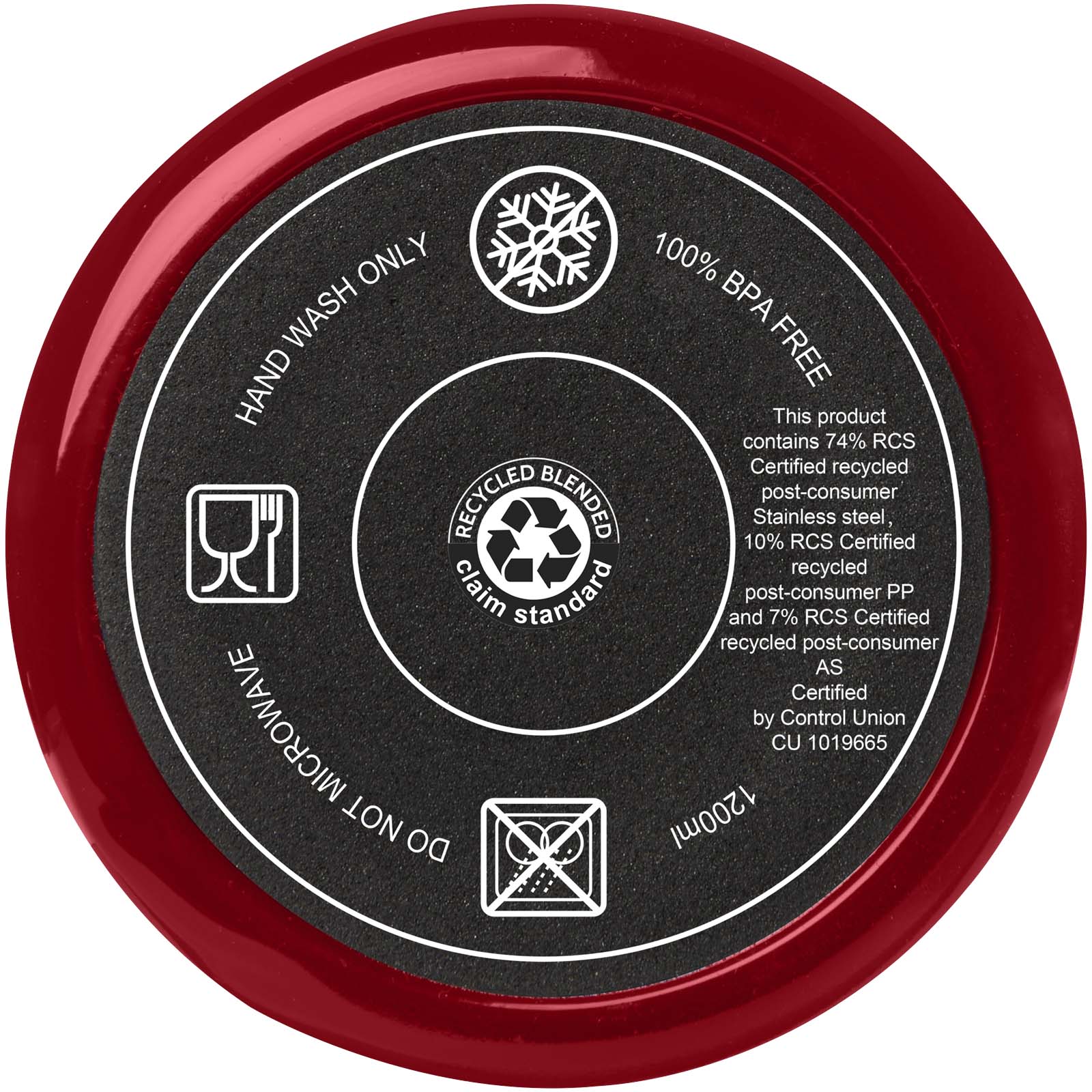 Vaso térmico con pajita de 1200 ml con certificado RCS Melbourne