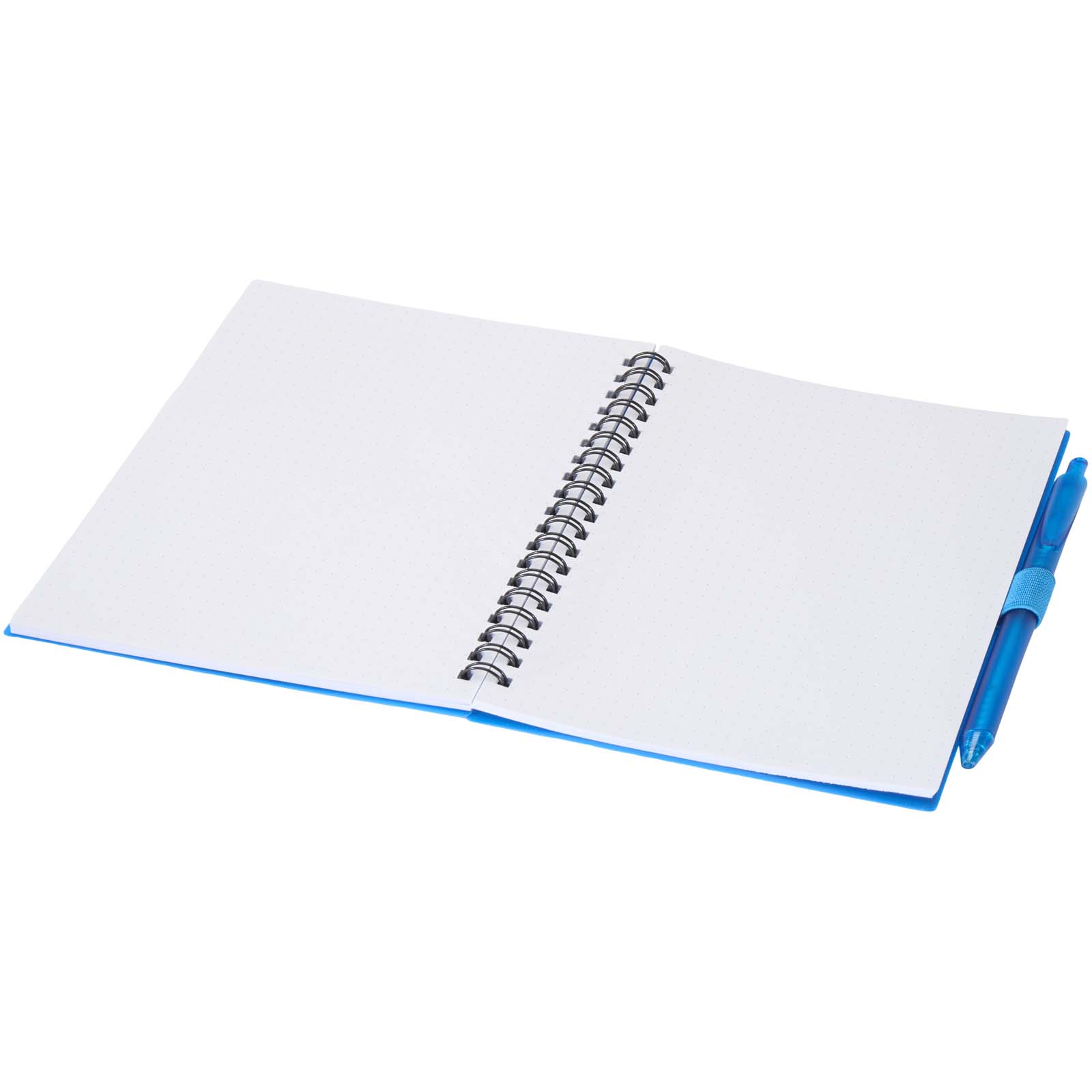 Juego de libreta de tapa blanda y bolígrafo de plástico reciclado (tinta azul) Niove