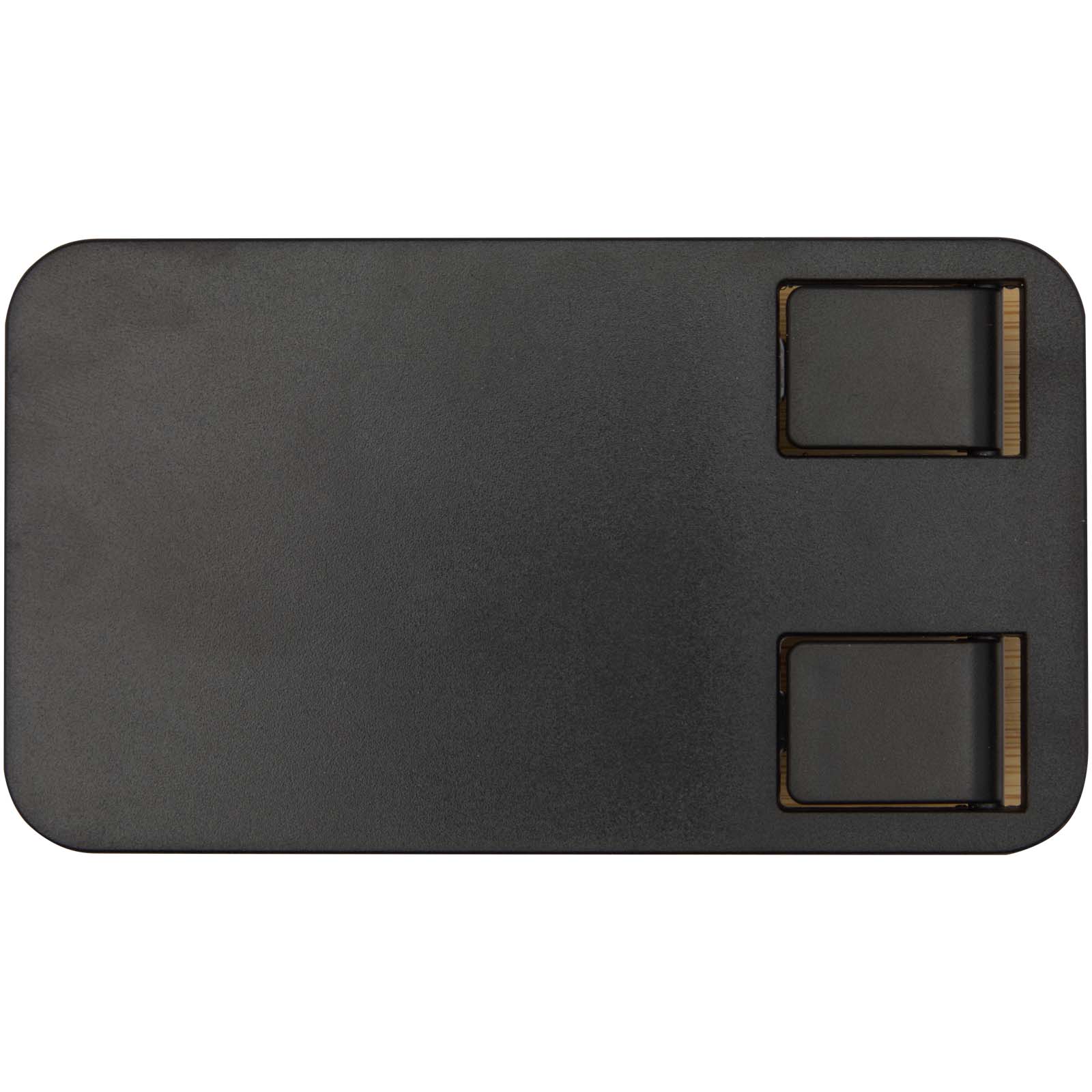 Soporte para teléfono de sobremesa plegable de plástico reciclado con detalles de bambú Alfirk