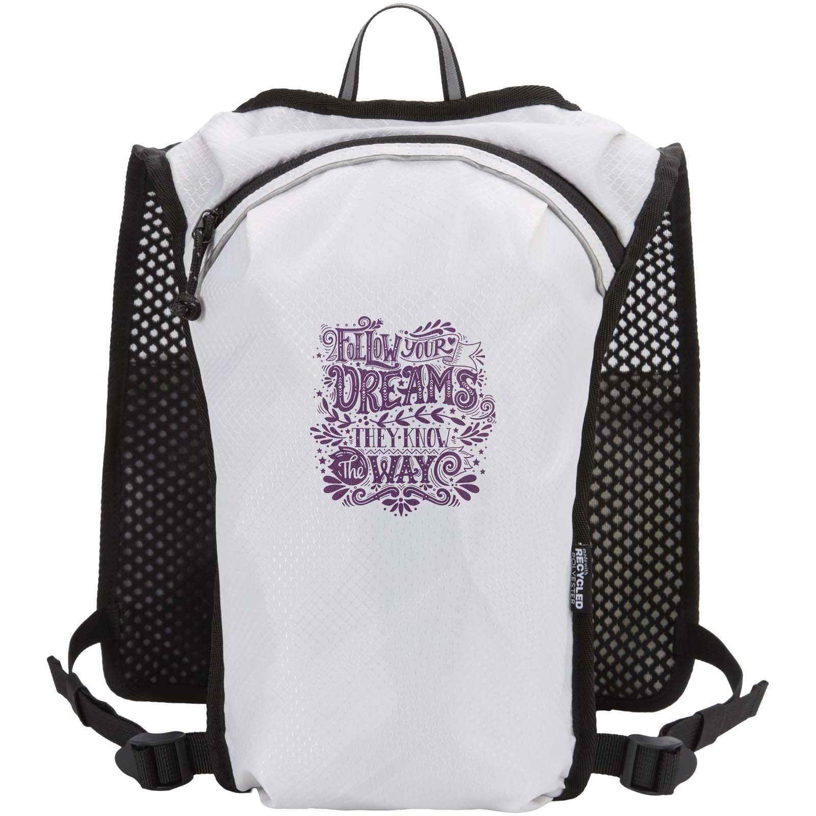Chaleco de running de material reciclado con certificado GRS y mochila de hidratación de 5 L Nomad