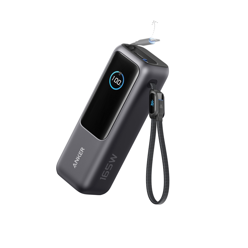 Batería Anker 25.000 mAh 165W con cable retráctil
