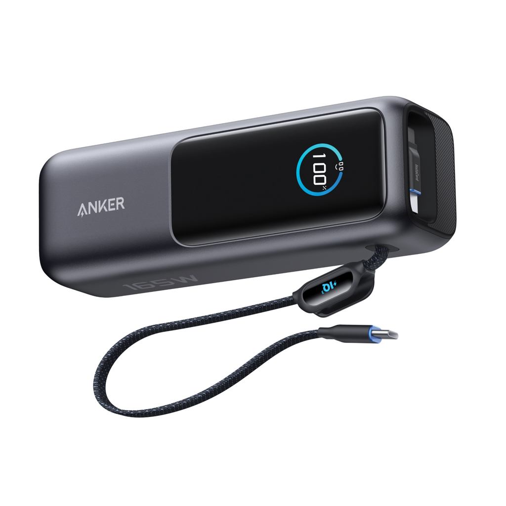 Batería Anker 25.000 mAh 165W con cable retráctil