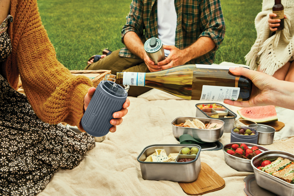 Vaso de vidrio Black+Blum de 340 ml