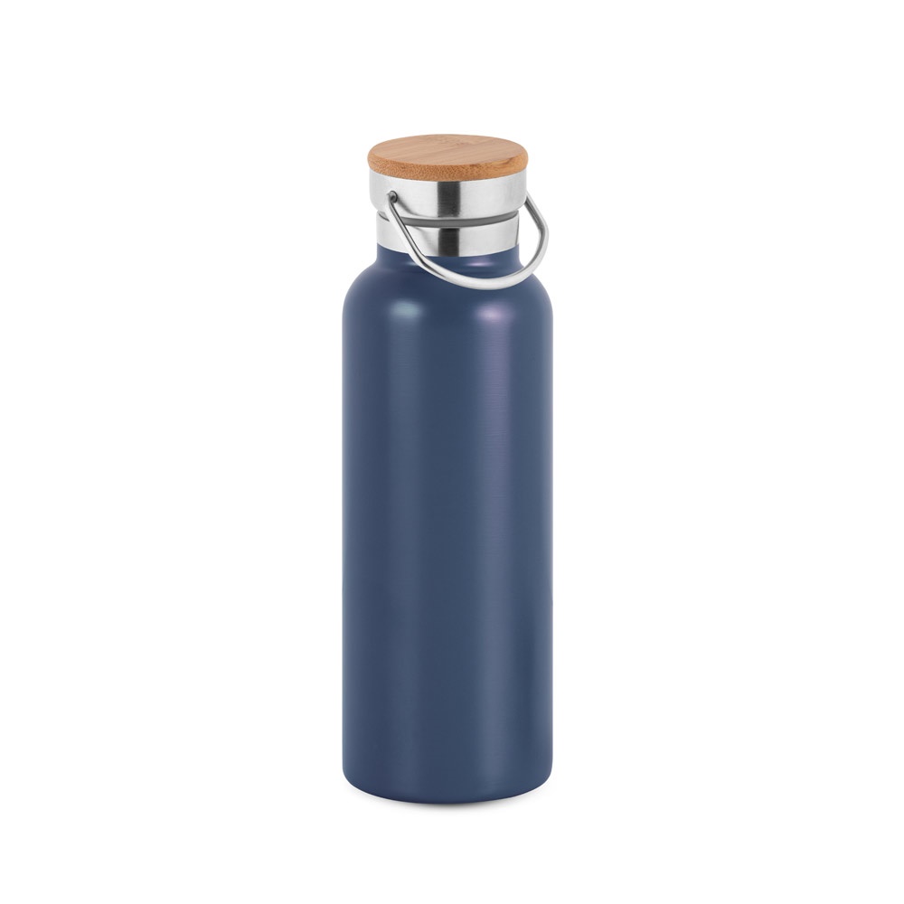 RAGNAR. Botella de acero inoxidable (36% reciclado) con doble cuerpo 570 mL