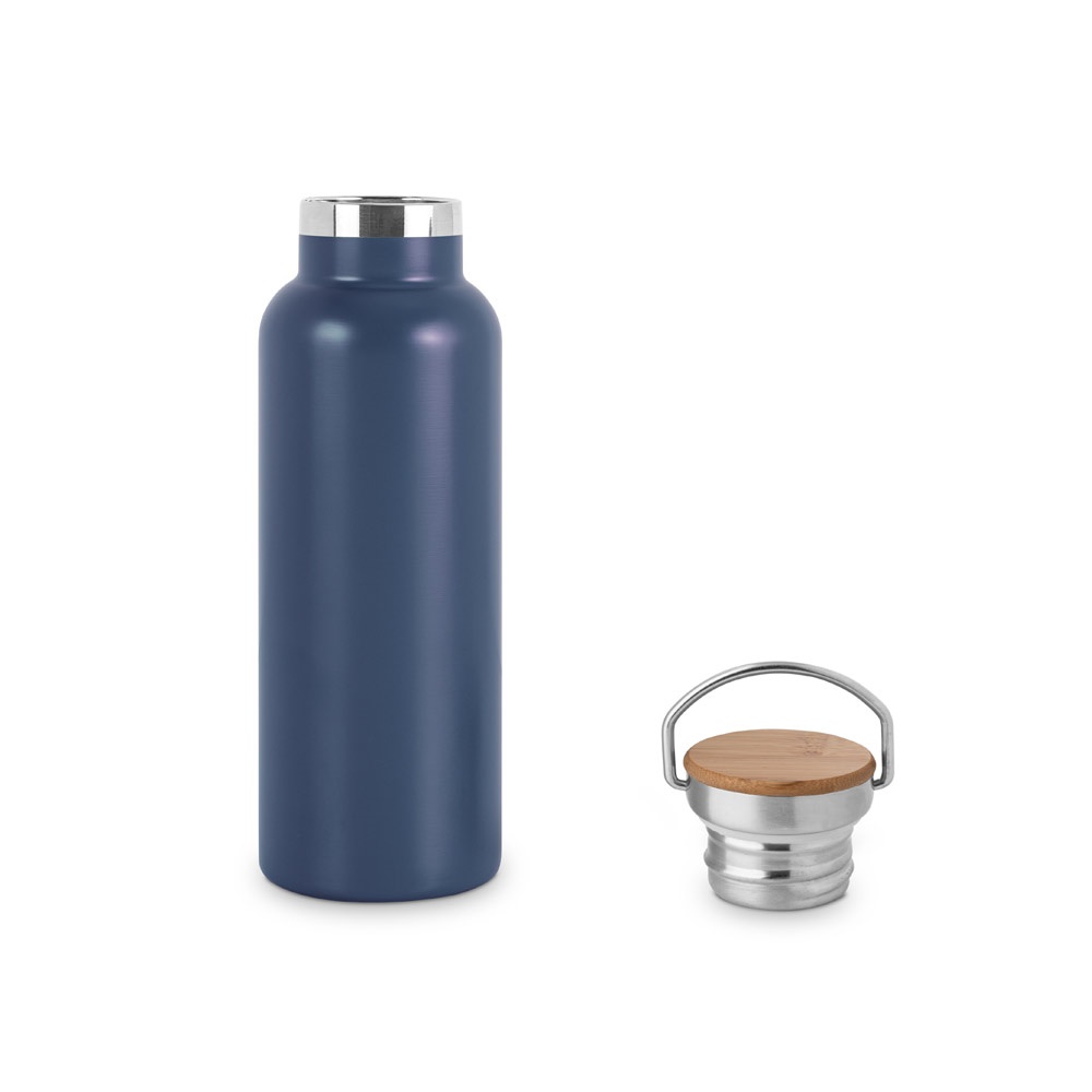 RAGNAR. Botella de acero inoxidable (36% reciclado) con doble cuerpo 570 mL