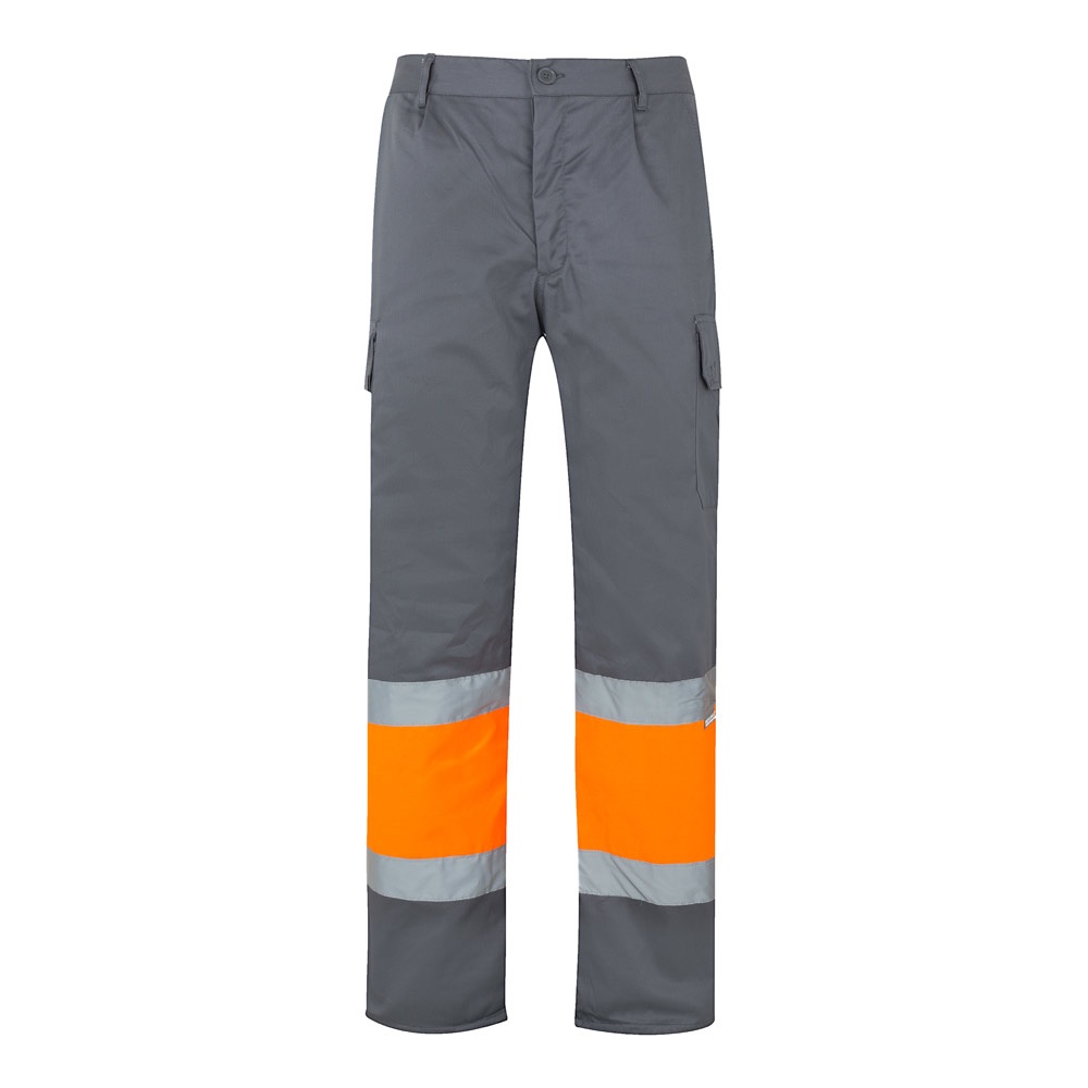 VL POSEIDON. Two-tone multi-pocket twill trousers (210g/m²), in cotton (20%) and polyester (80%)