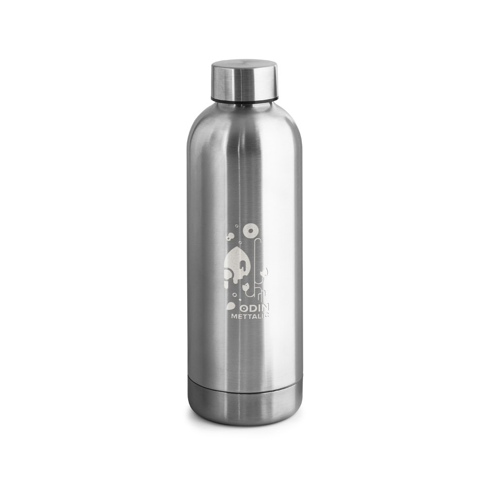 ODIN METTALIC. Bottle in 90% recycled stainless steel 550 mL