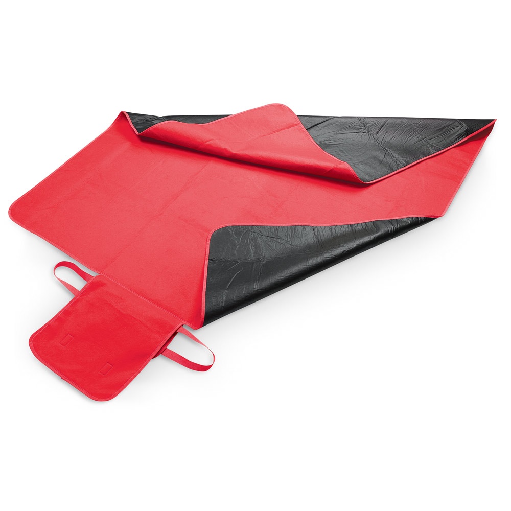 FLEECE. Fleece blanket with handle and strap (160 g/m²)