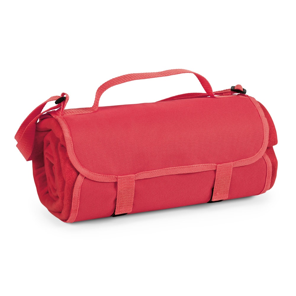 FLEECE. Fleece blanket with handle and strap (160 g/m²)