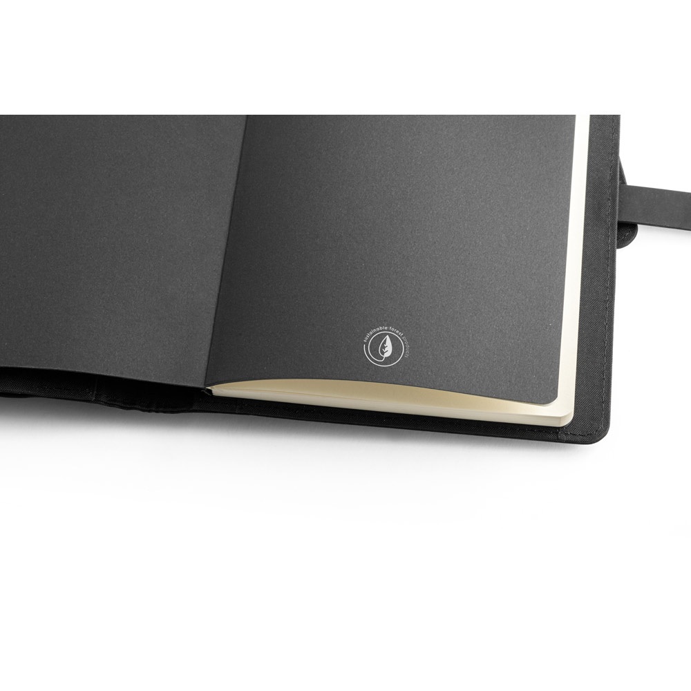 EMERGE A5 FOLDER. A5 folder in 300D recycled polyester (100% rPET) with wireless charger