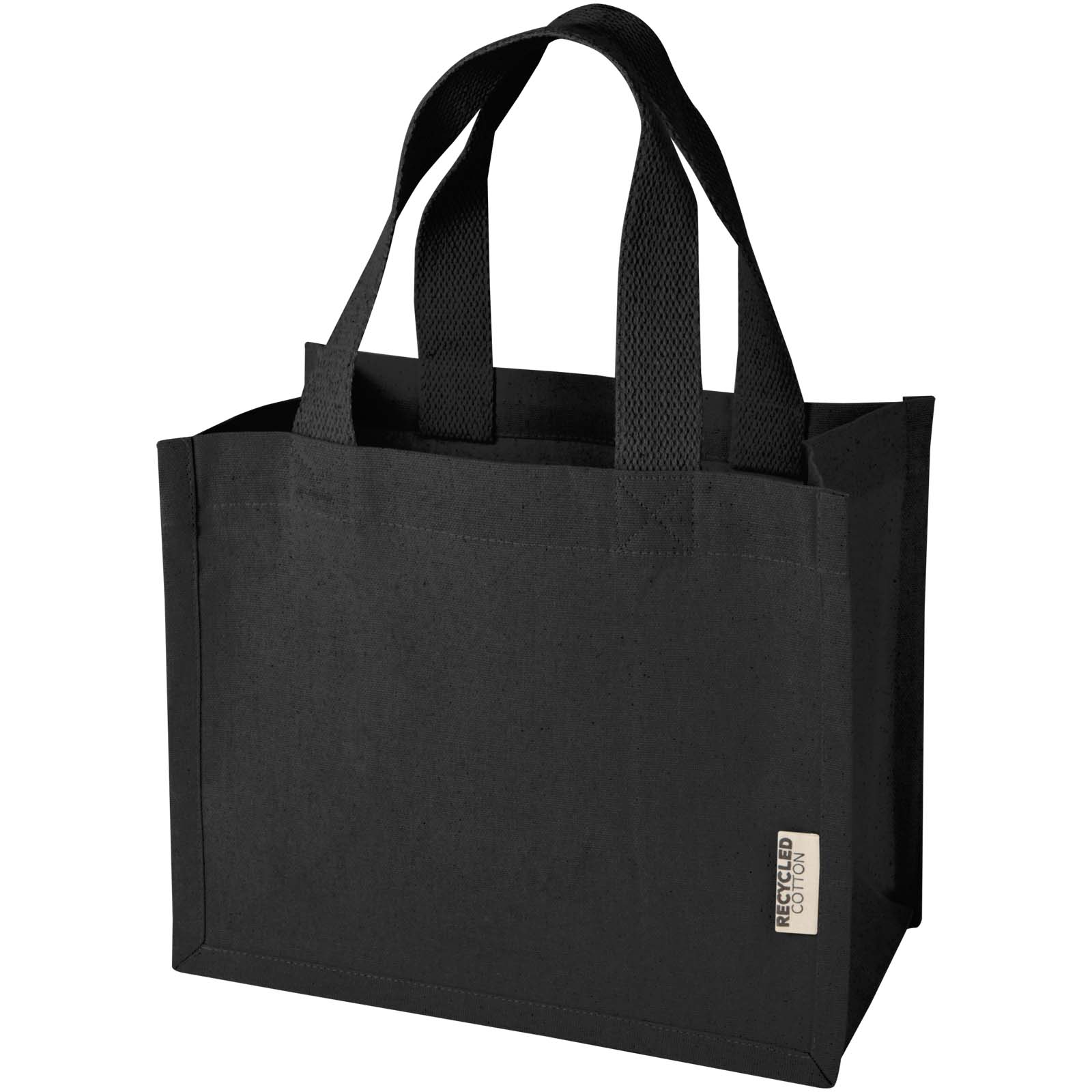 Bolsa Tote con fuelle mini de algodón reciclado GRS de 220 g/m² de 9 l Odessa