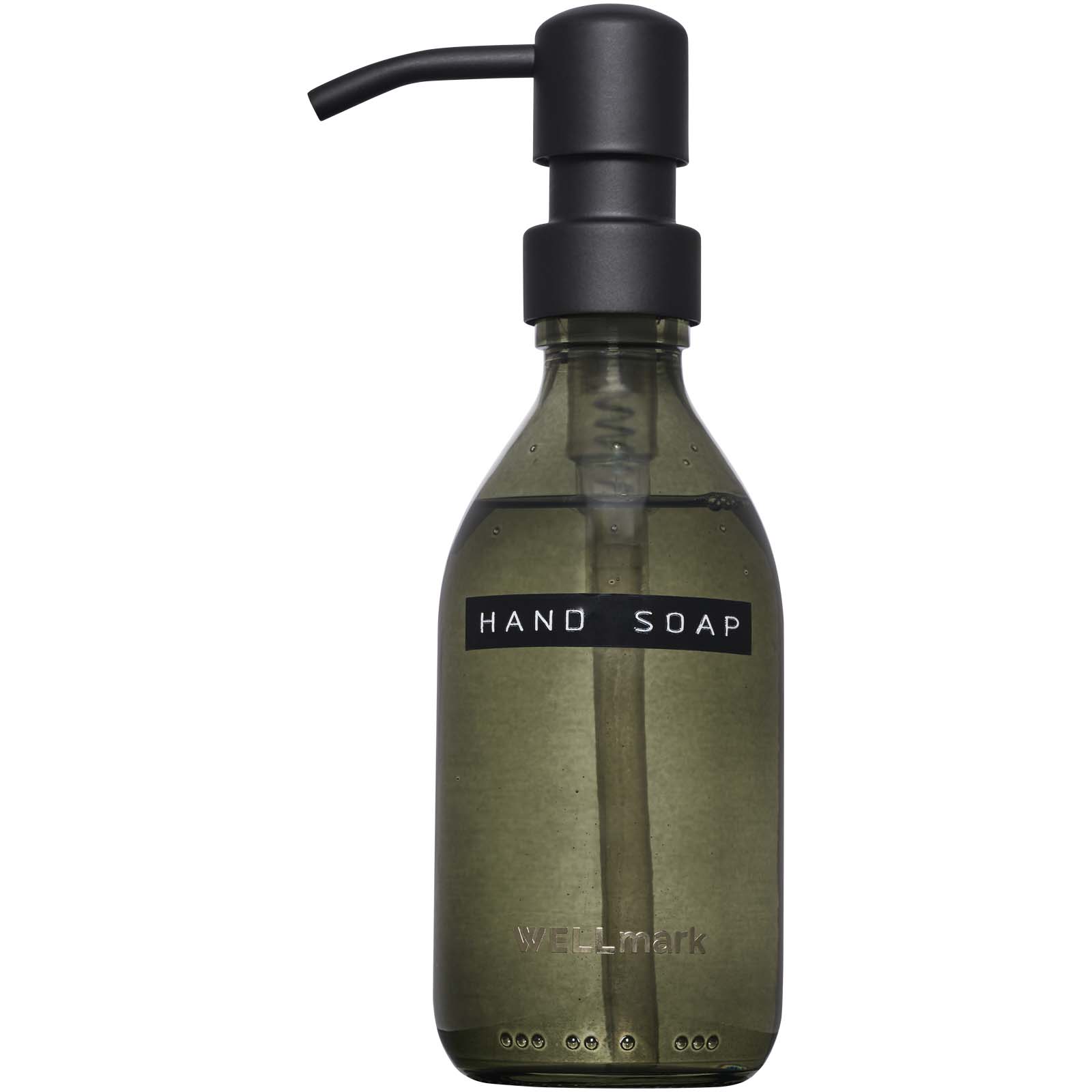 Dispensador de jabón de manos de 250 ml y juego de velas aromáticas de 150 g con fragancia de lino fresco Wellmark Discovery