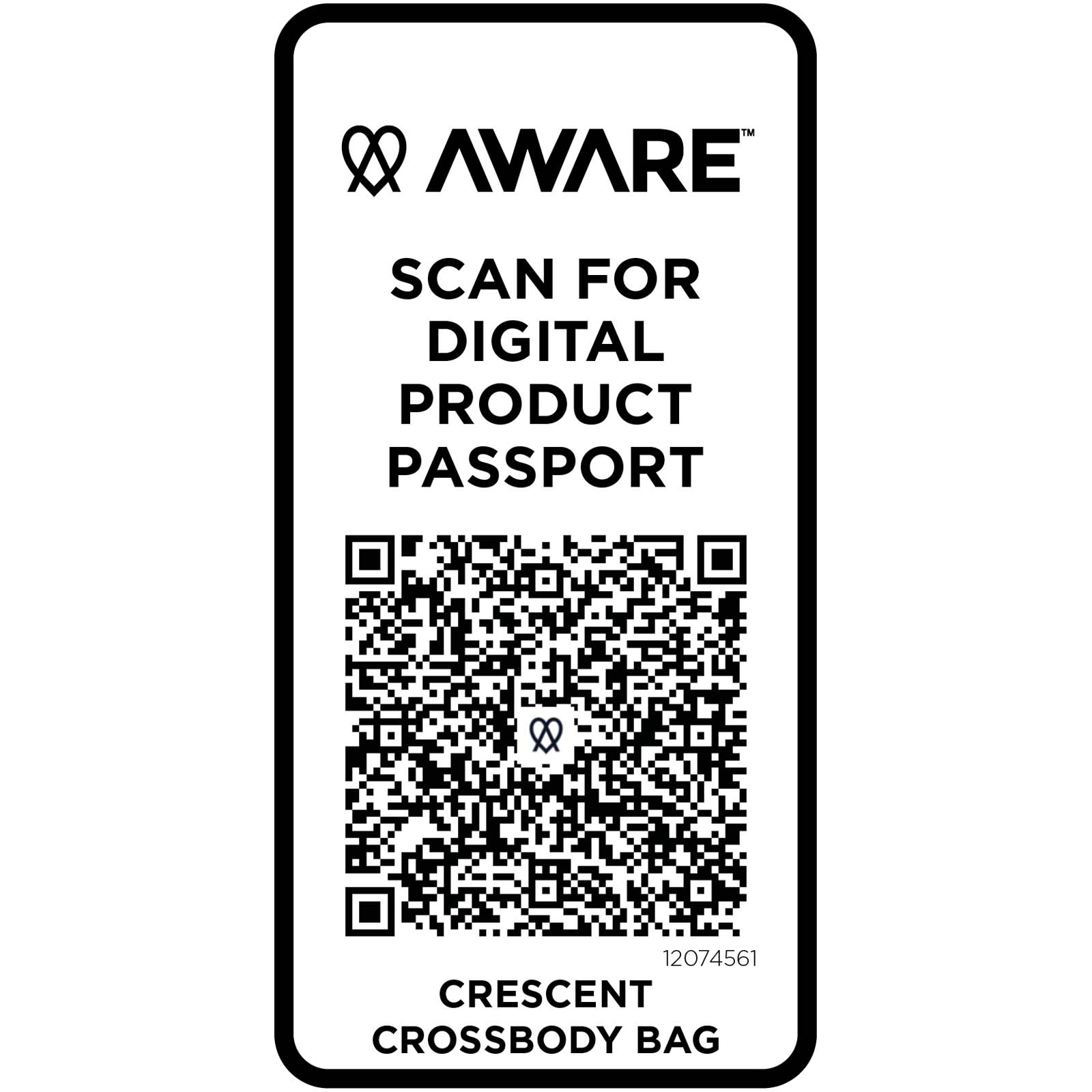 Bolso cruzado de material reciclado Aware™ de 500 g/m² Crescent