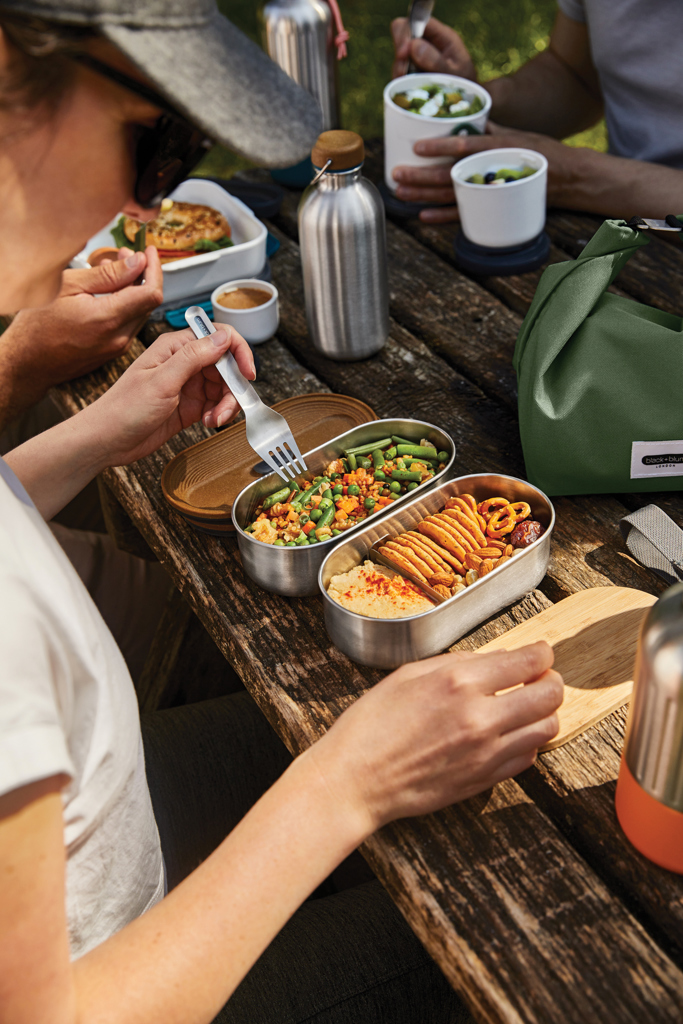 Tuppers Bento Doble de acero inoxidable Black+Blum