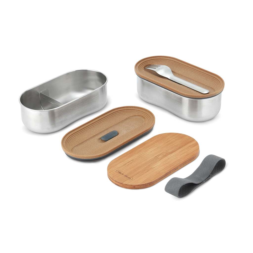 Tuppers Bento Doble de acero inoxidable Black+Blum
