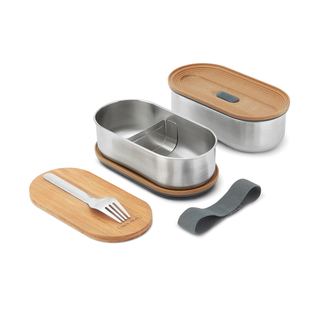 Tuppers Bento Doble de acero inoxidable Black+Blum
