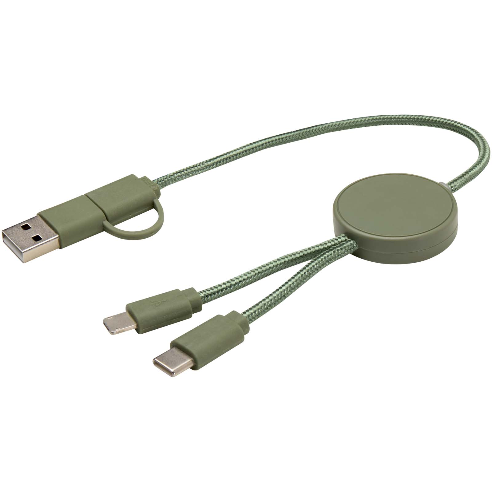 Cable 5 en 1 de plástico reciclado de 30 cm para sincronización de datos y carga rápida de 27 W Citala