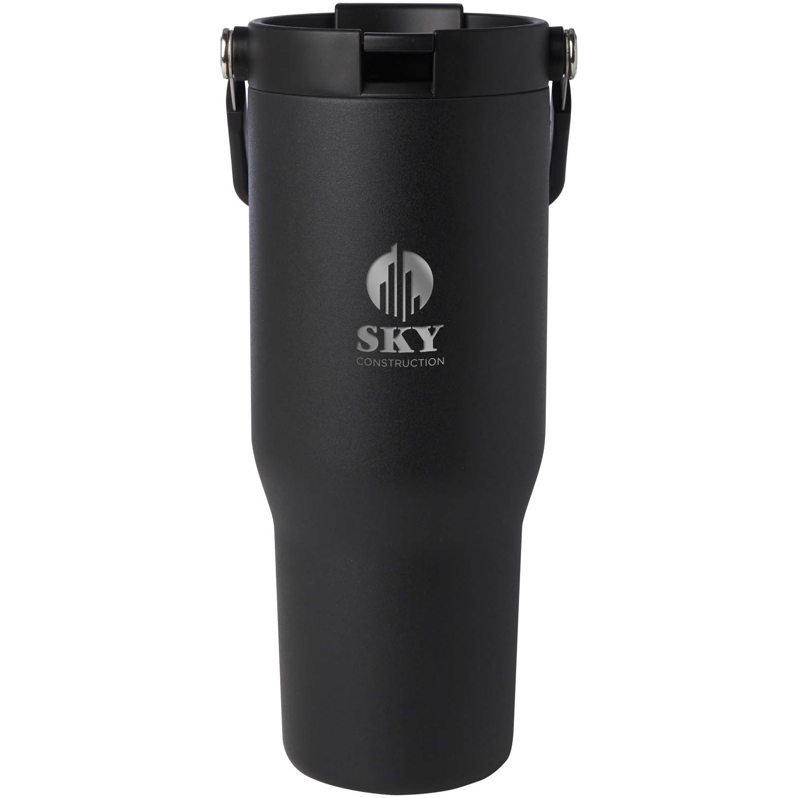 Vaso con aislamiento al vacío de cobre de acero inoxidable reciclado certificado RCS de 900 ml y con tapa de doble función Bronx