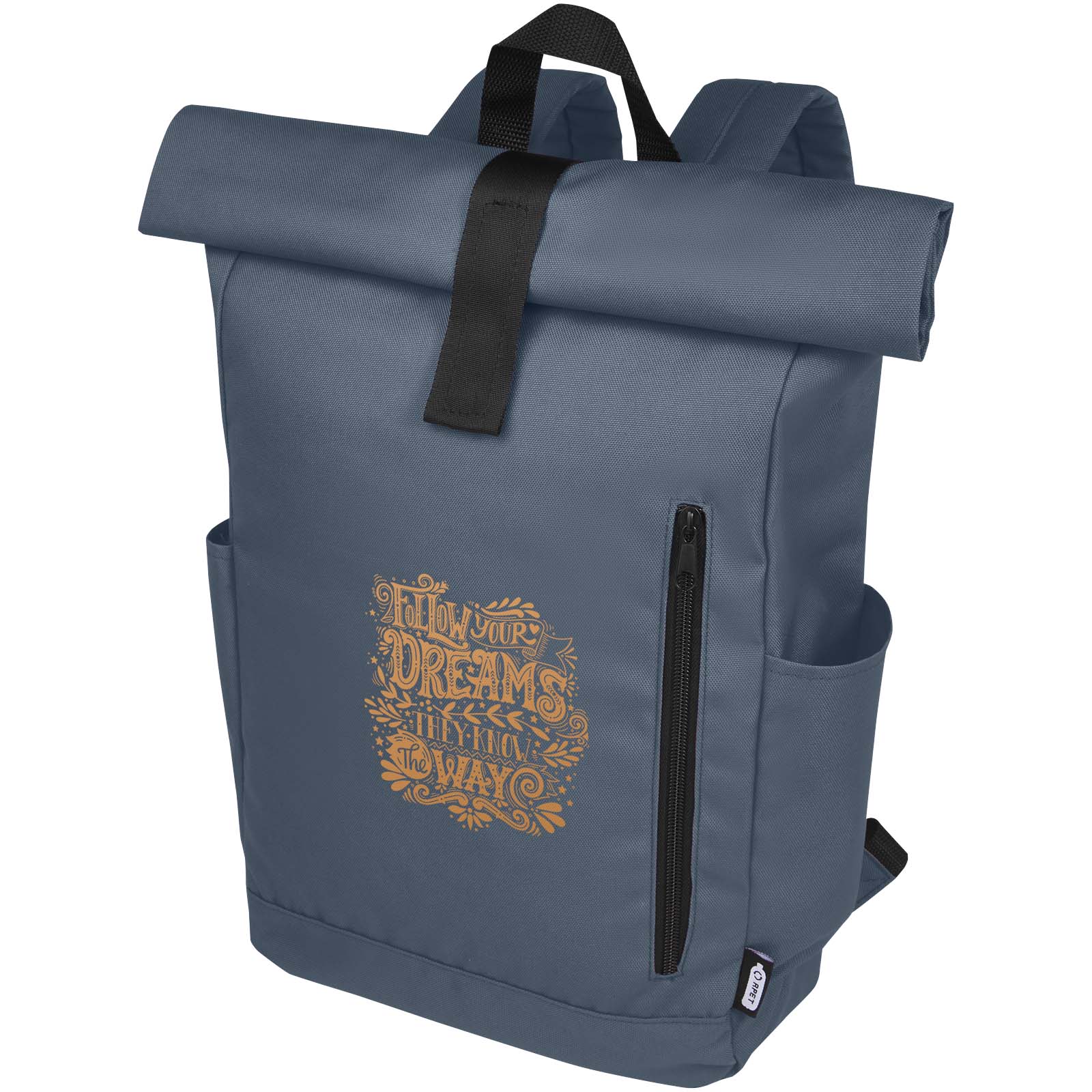 Byron 15.6 GRS RPET roll-top backpack 18L