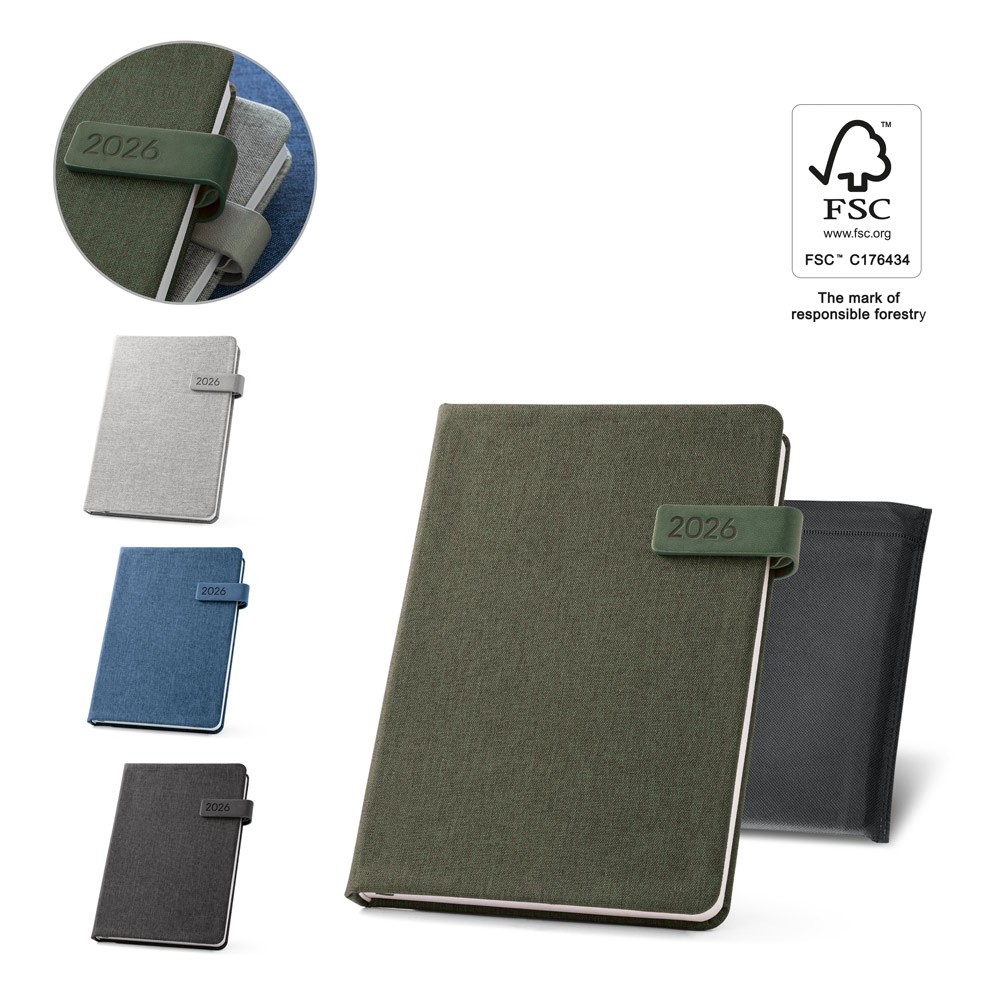 ANDRESEN A5. Recycled polyester (100% rPET) diary