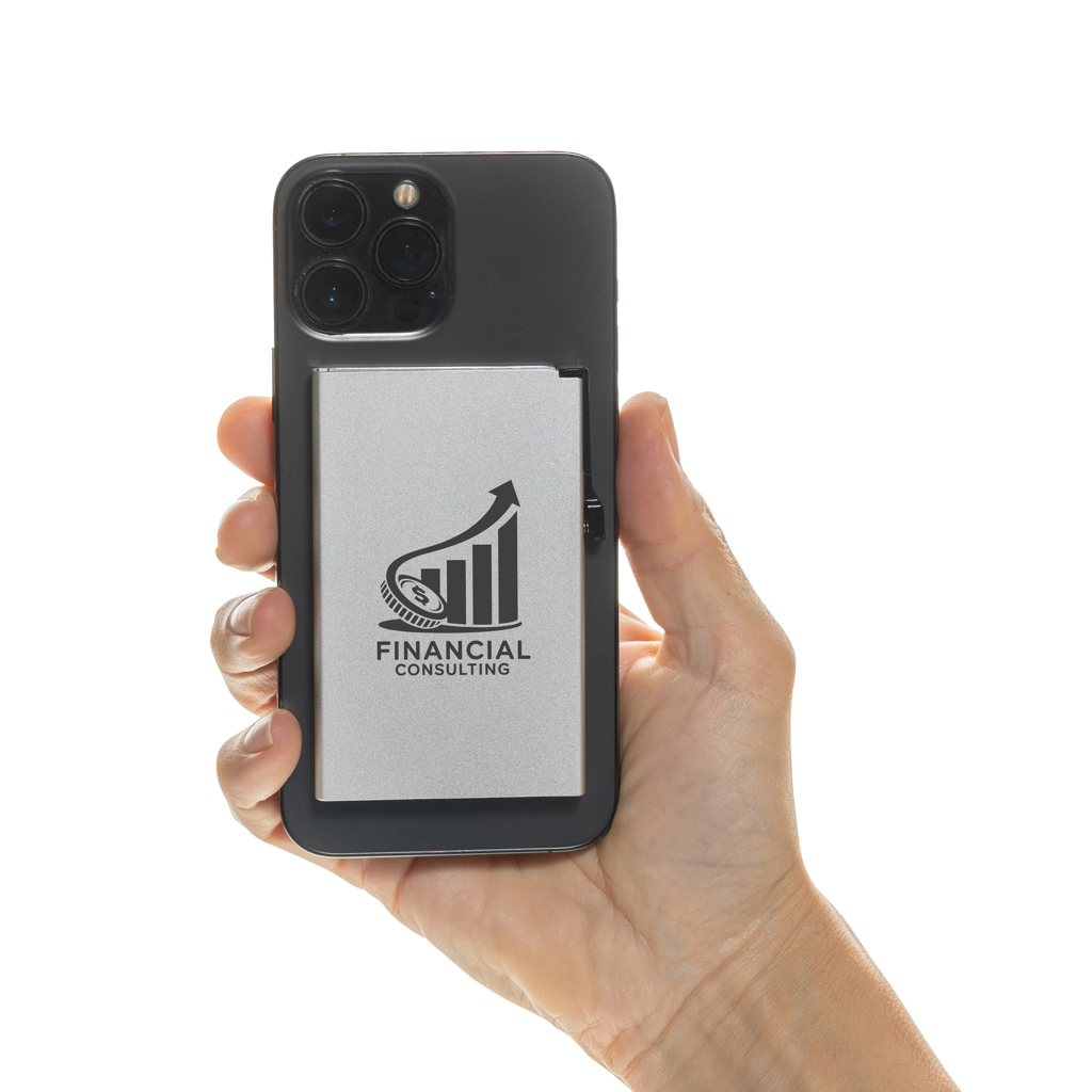 Standard aluminium RFID magnetic phone cardholder