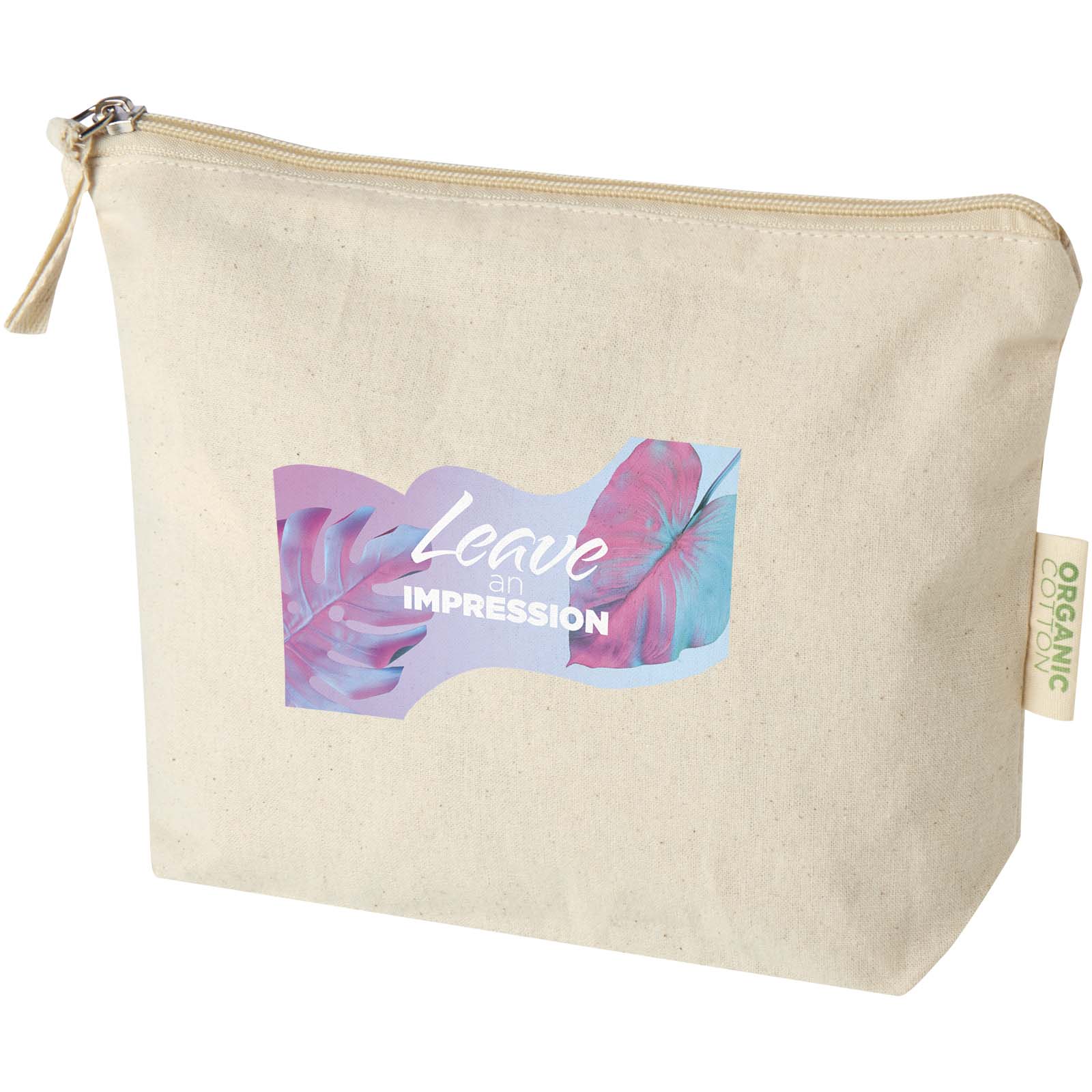 Bolsa de aseo pequeña de 1 l algodón orgánico OCS de 180 g/m² Odisha