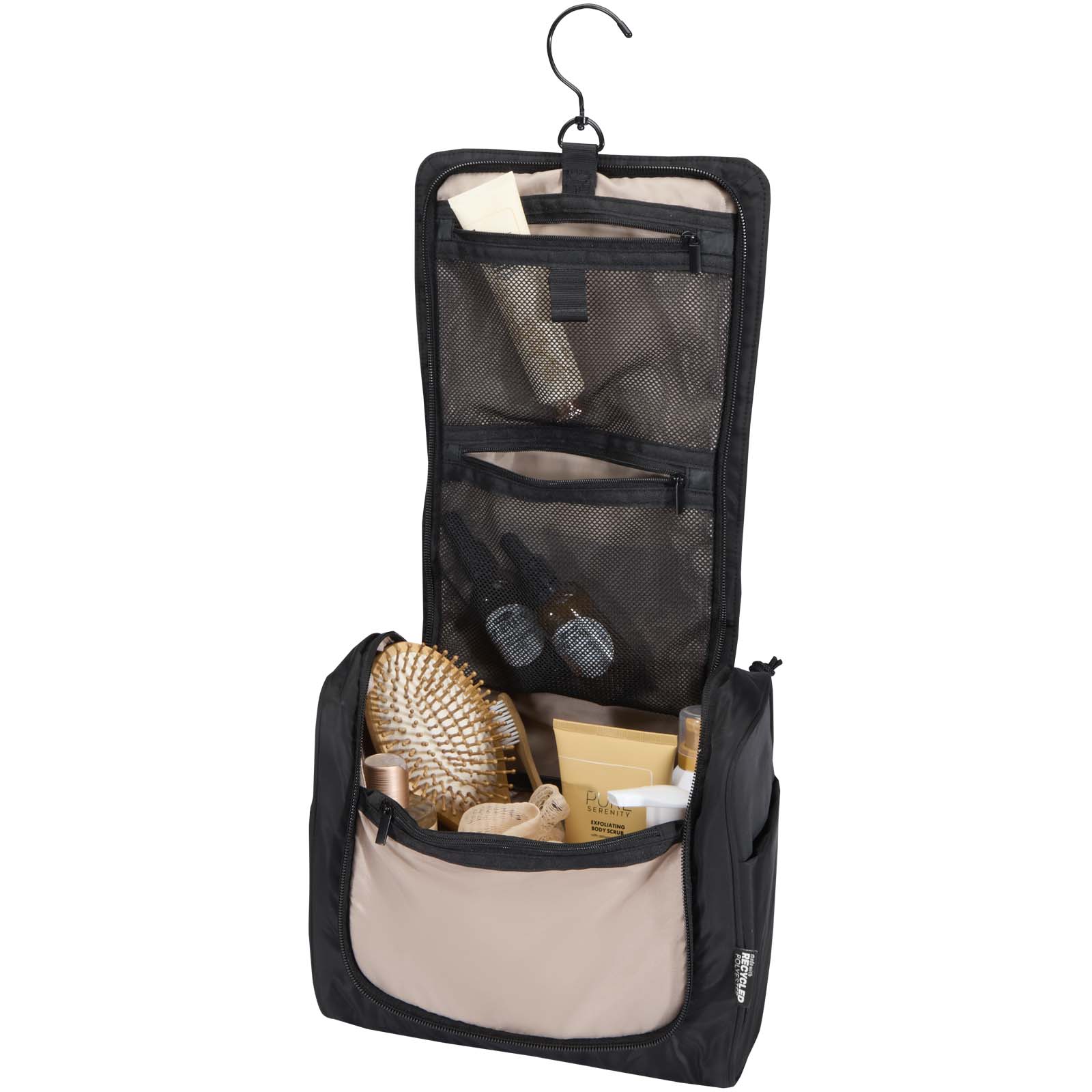 Puffer GRS recycled hangable toiletry bag 8L
