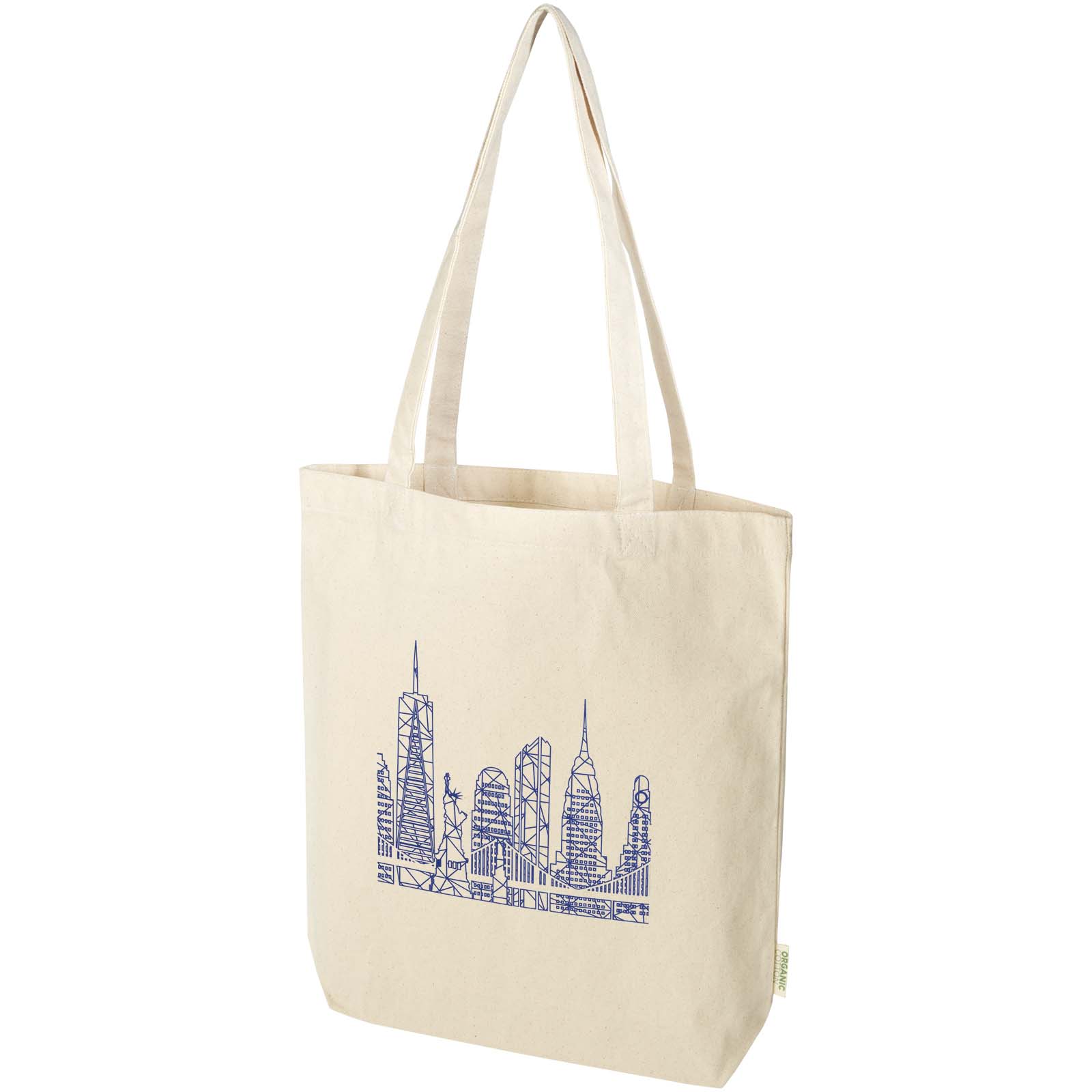 Bolsa Tote de 11 l con fondo ancho algodón orgánico OCS de 180 g/m² Odisha