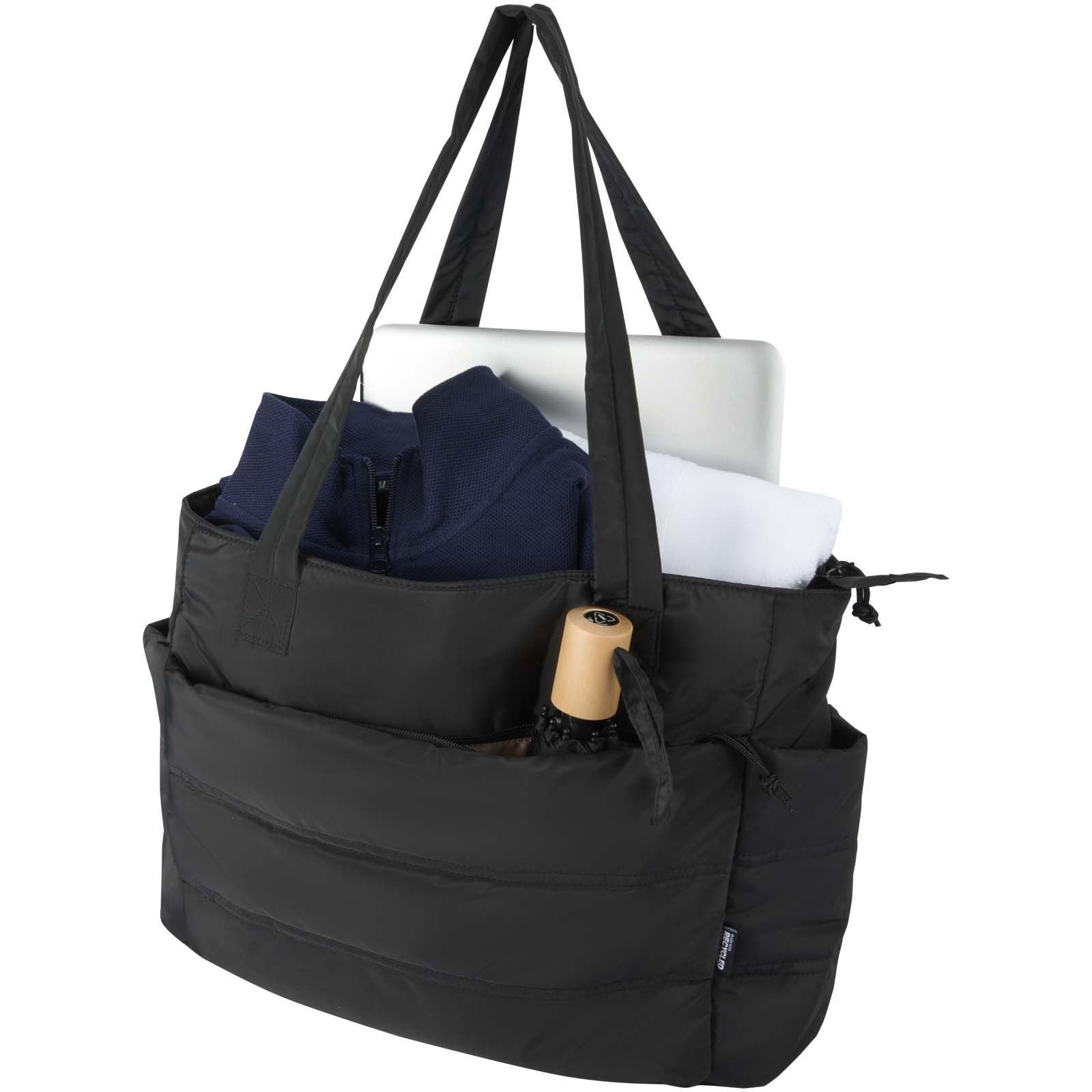 Bolsa Tote para portátil de 15,6 y 18l de material reciclado GRS Puffer