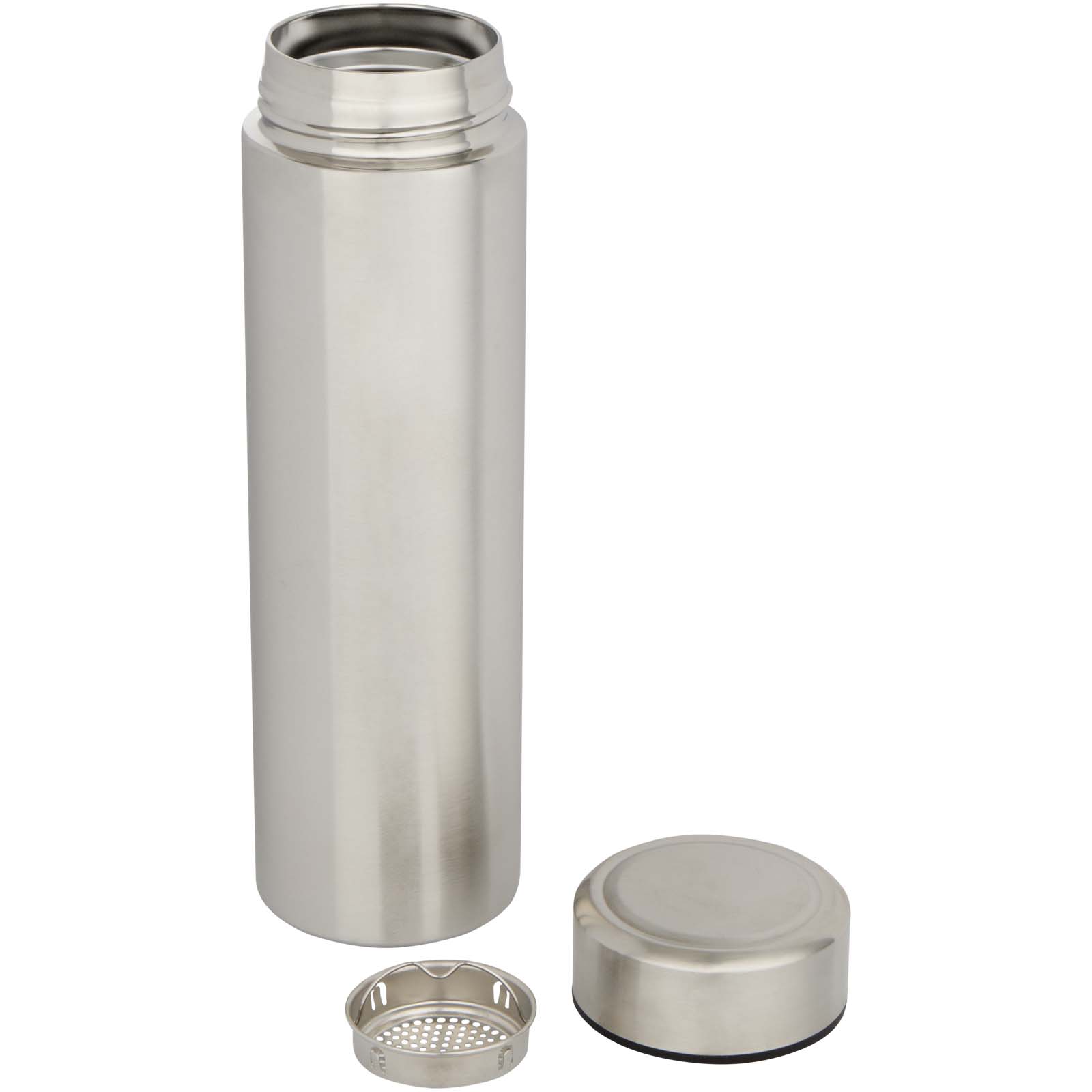 Termo de acero inoxidable de doble pared de 450 ml con colador de té Taylor