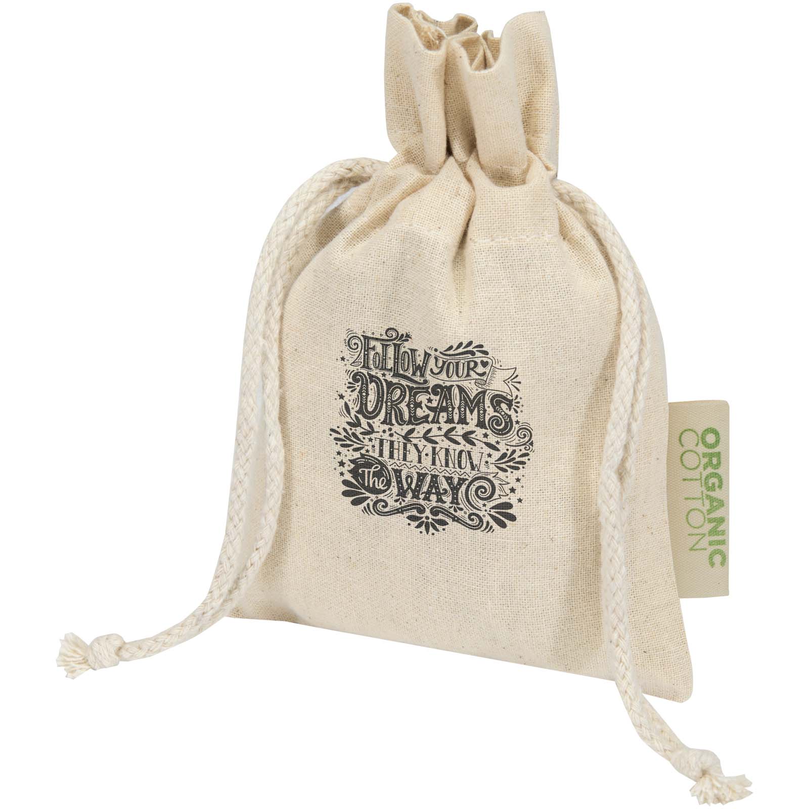 Bolsa de regalo algodón orgánico OCS de 140 g/m² - 15 x 10 cm Odisha