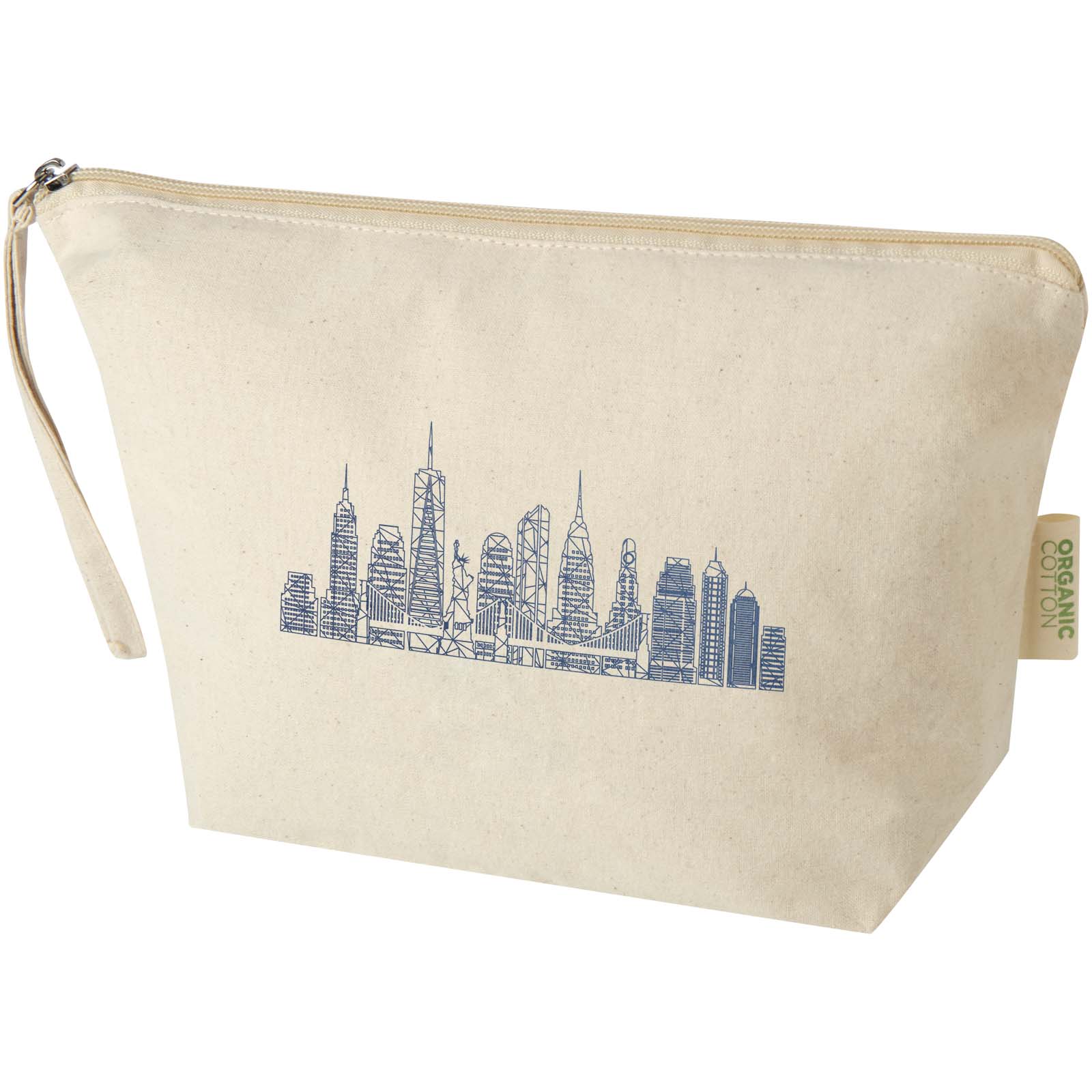 Bolsa de aseo grande de 3 l algodón orgánico OCS de 180 g/m² Odisha